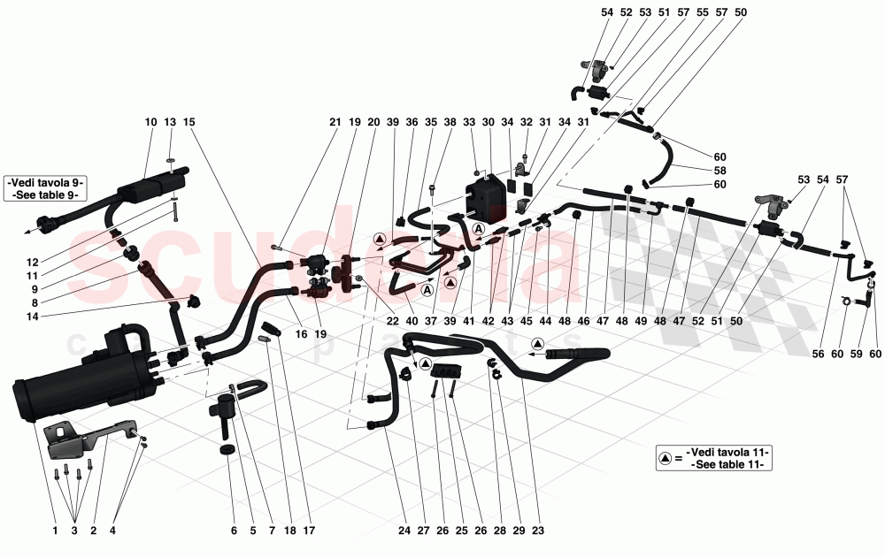 EVAPORATIVE EMISSIONS CONTROL SYSTEM of Ferrari Ferrari LaFerrari