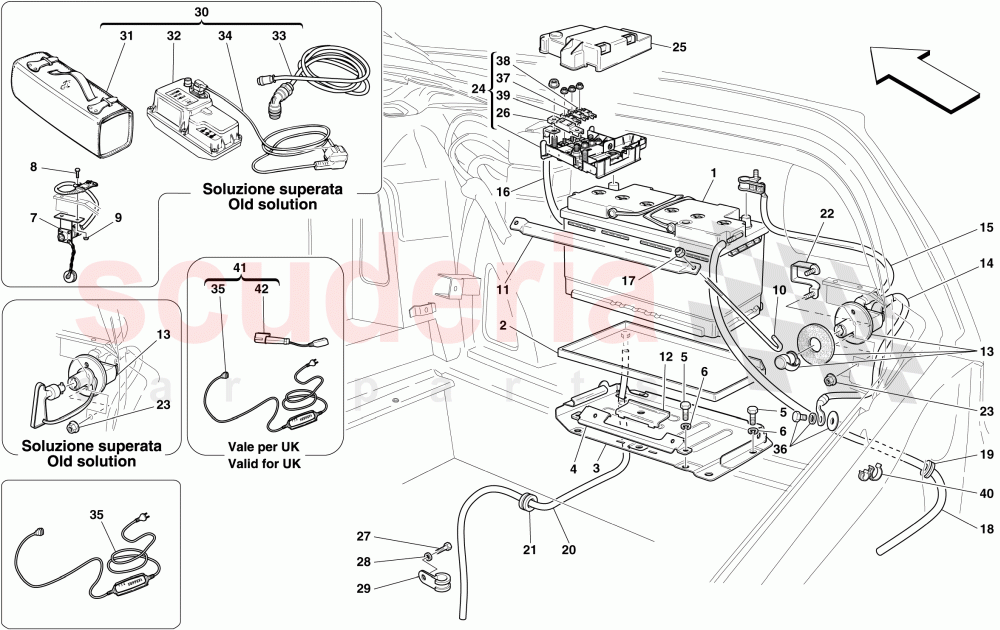 BATTERY of Ferrari Ferrari 599 GTB Fiorano