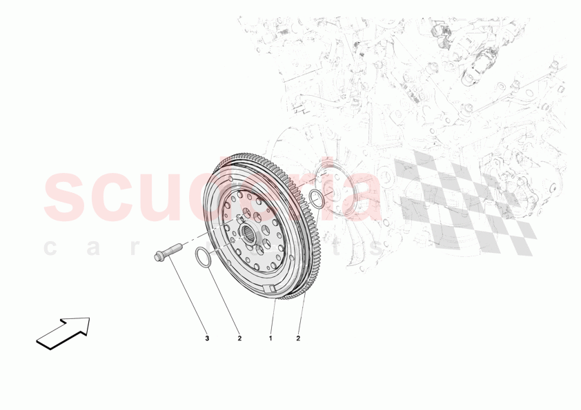 ENGINE FLYWHEEL of Ferrari Ferrari 12Cilindri