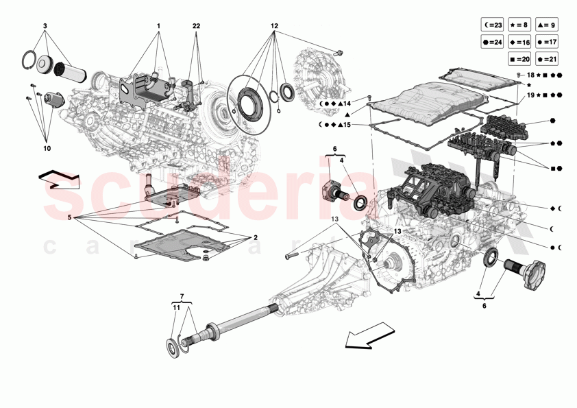 GEARBOX REPAIR KIT of Ferrari Ferrari 12Cilindri