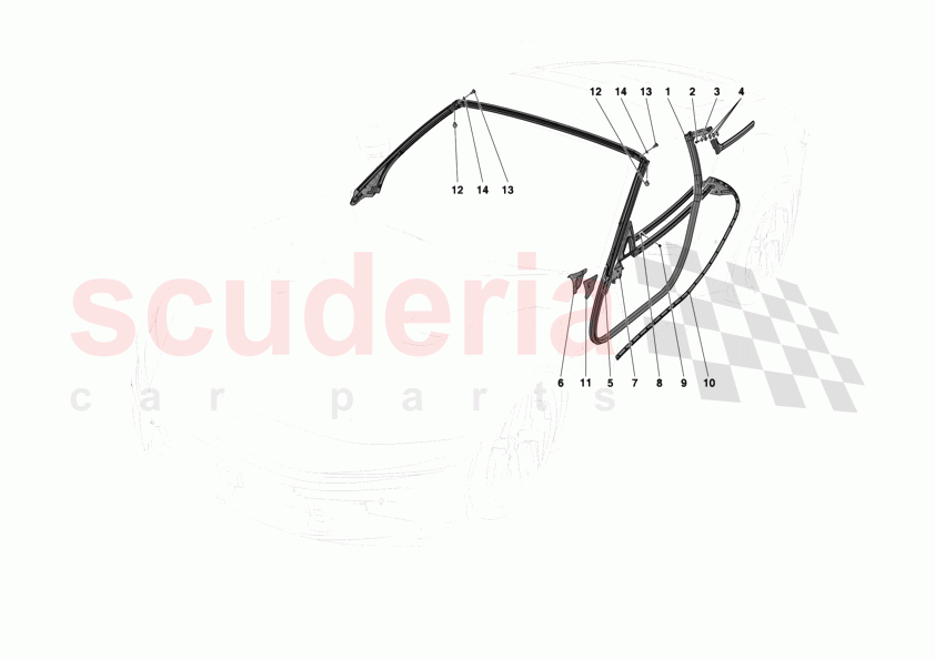 DOOR SEALS of Ferrari Ferrari 12Cilindri Spider