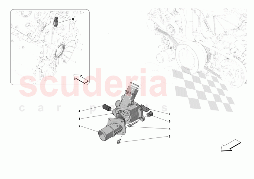 ENGINE TEMPERATURE AND PRESSURE REGULATORS of Ferrari Ferrari 12Cilindri