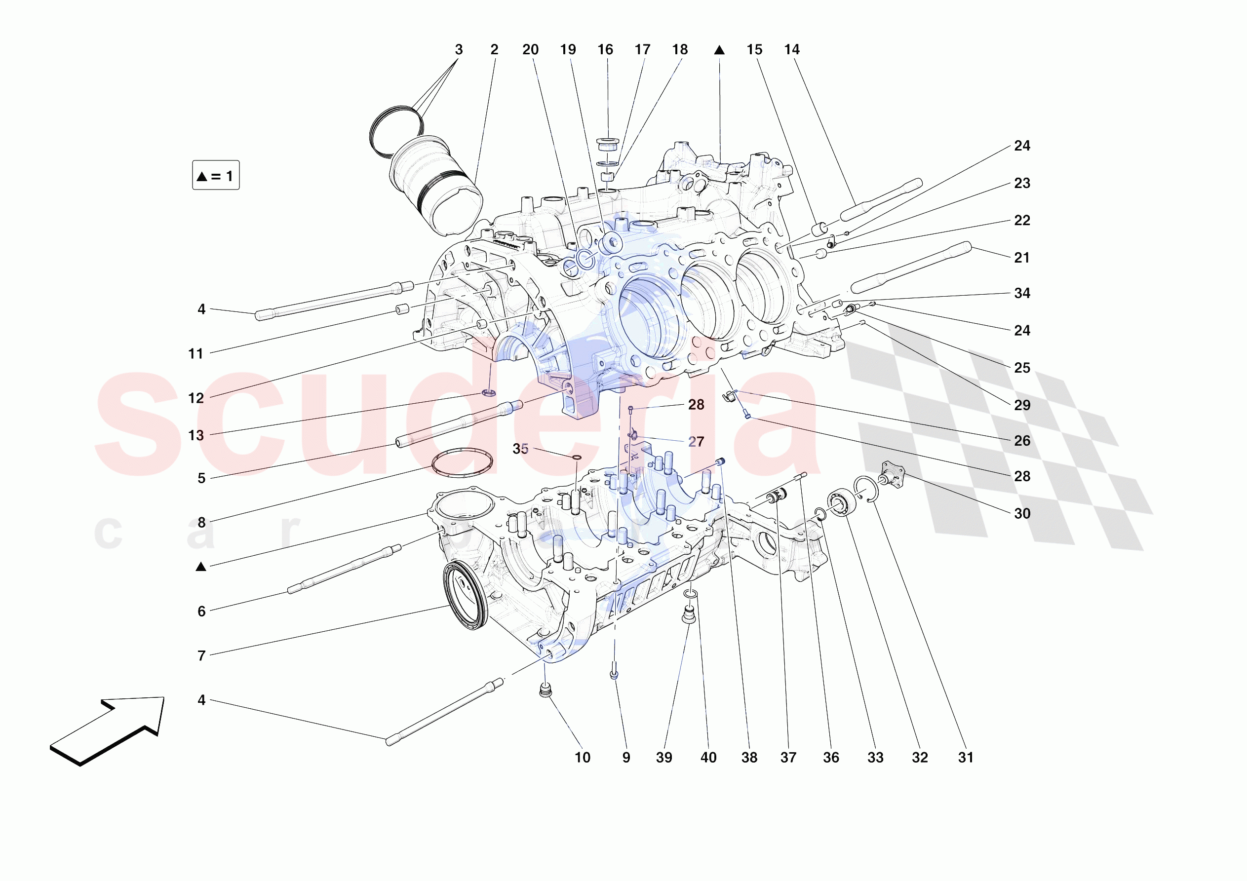 CRANKCASE of Ferrari Ferrari 296 GTB Europe