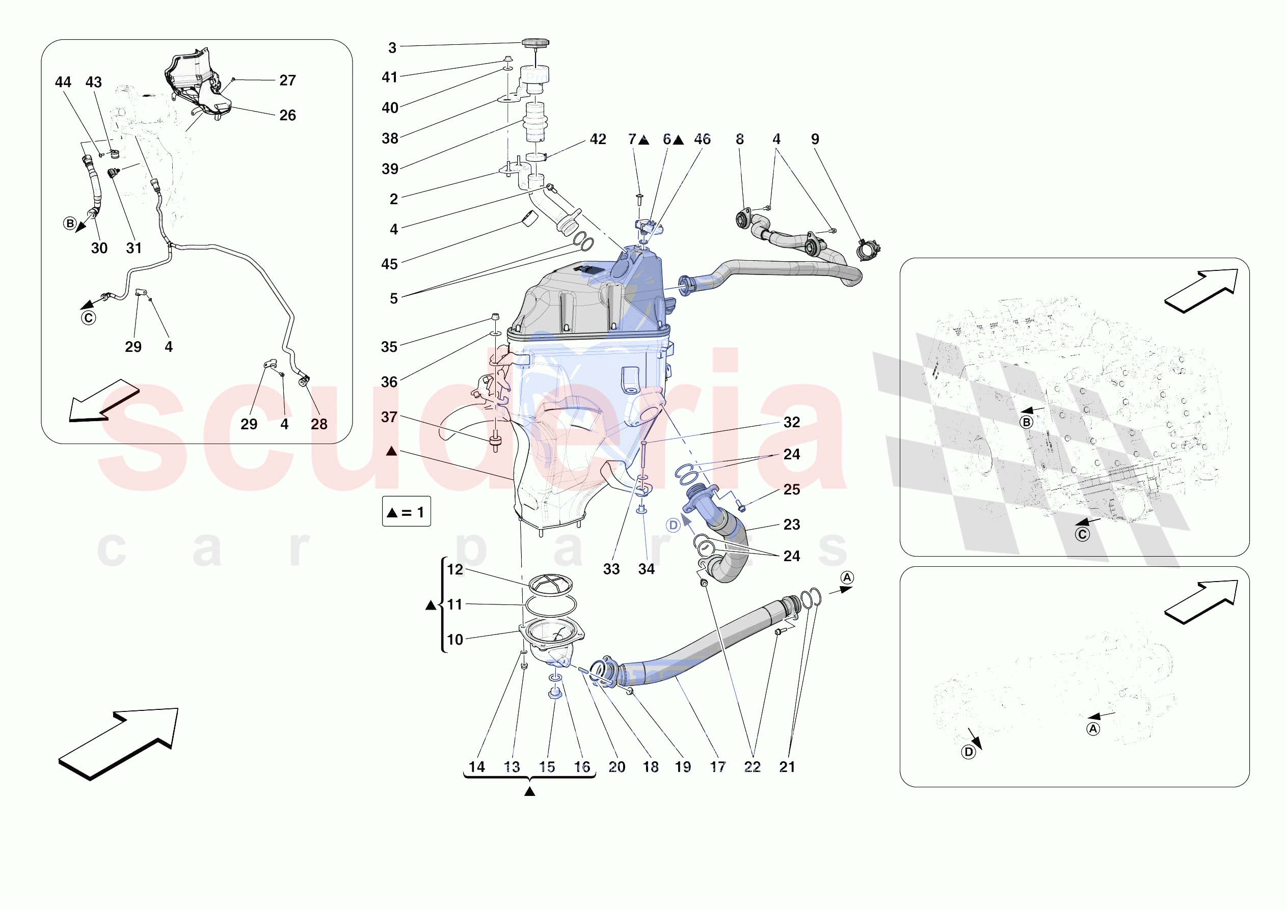 ENGINE OIL RADIATOR AND TANK of Ferrari Ferrari 296 GTB Europe