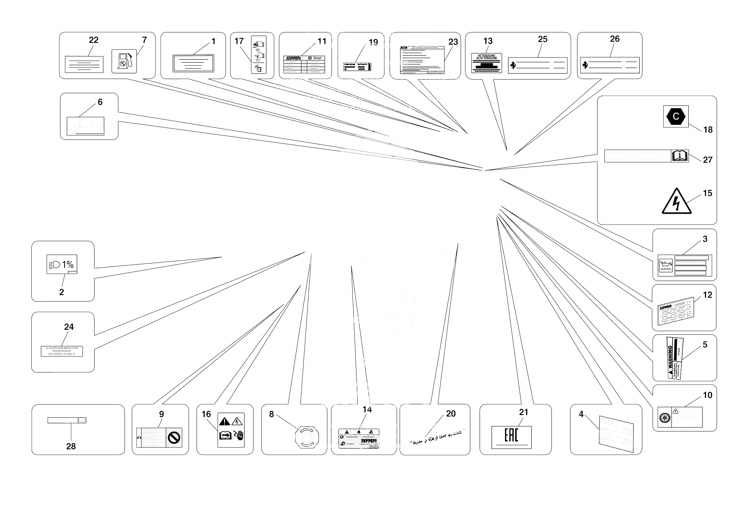 PLATES of Ferrari Ferrari 296 GTB Europe RH