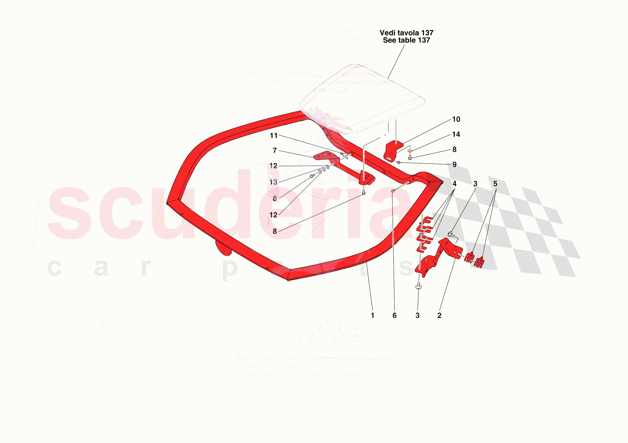 REAR LID SUBSTRUCTURE of Ferrari Ferrari 296 GTB Europe RH