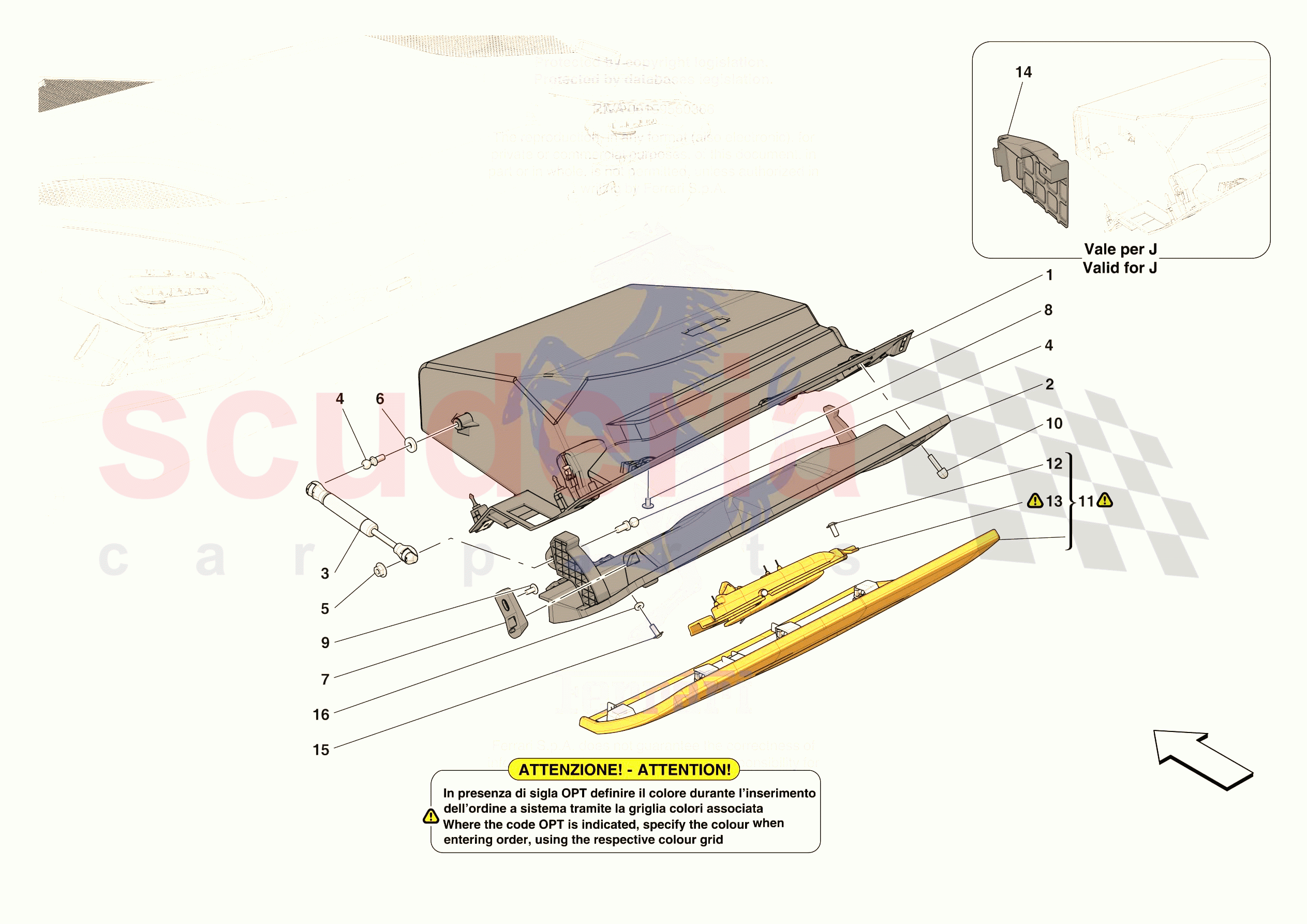 DASHBOARD - GLOVE COMPARTMENT of Ferrari Ferrari 296 GTB Europe RH