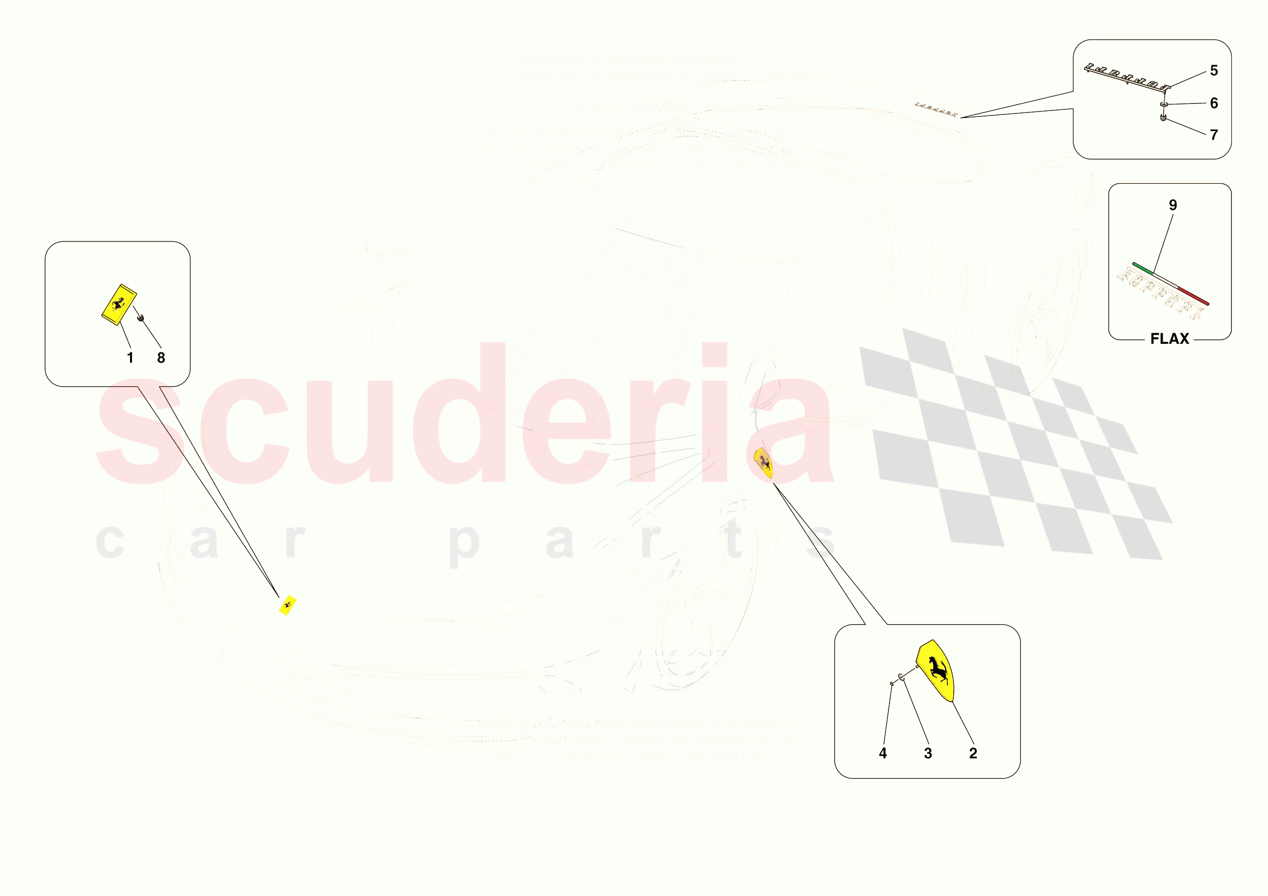 BADGES of Ferrari Ferrari 296 GTB Europe RH