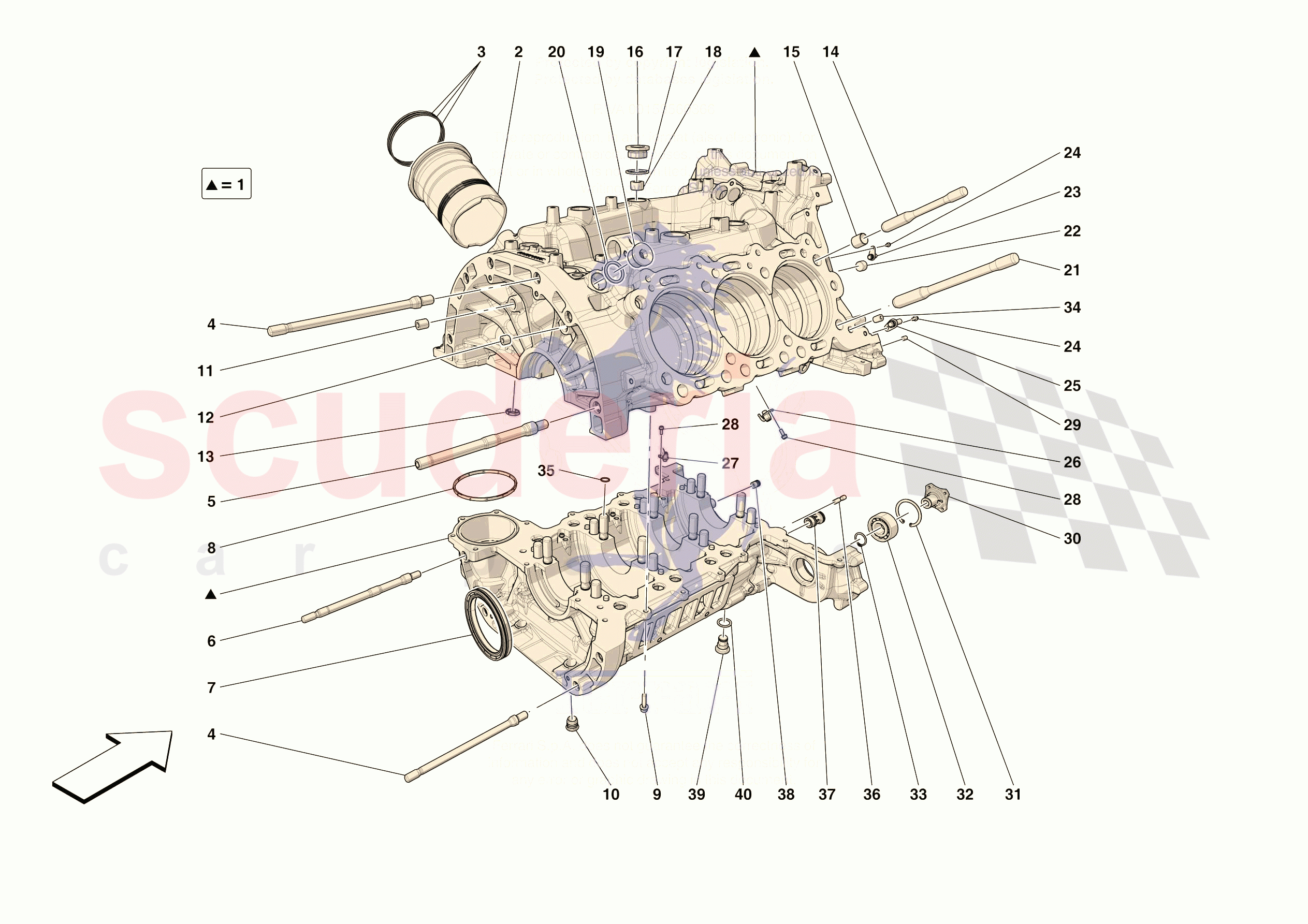 CRANKCASE of Ferrari Ferrari 296 GTB USA