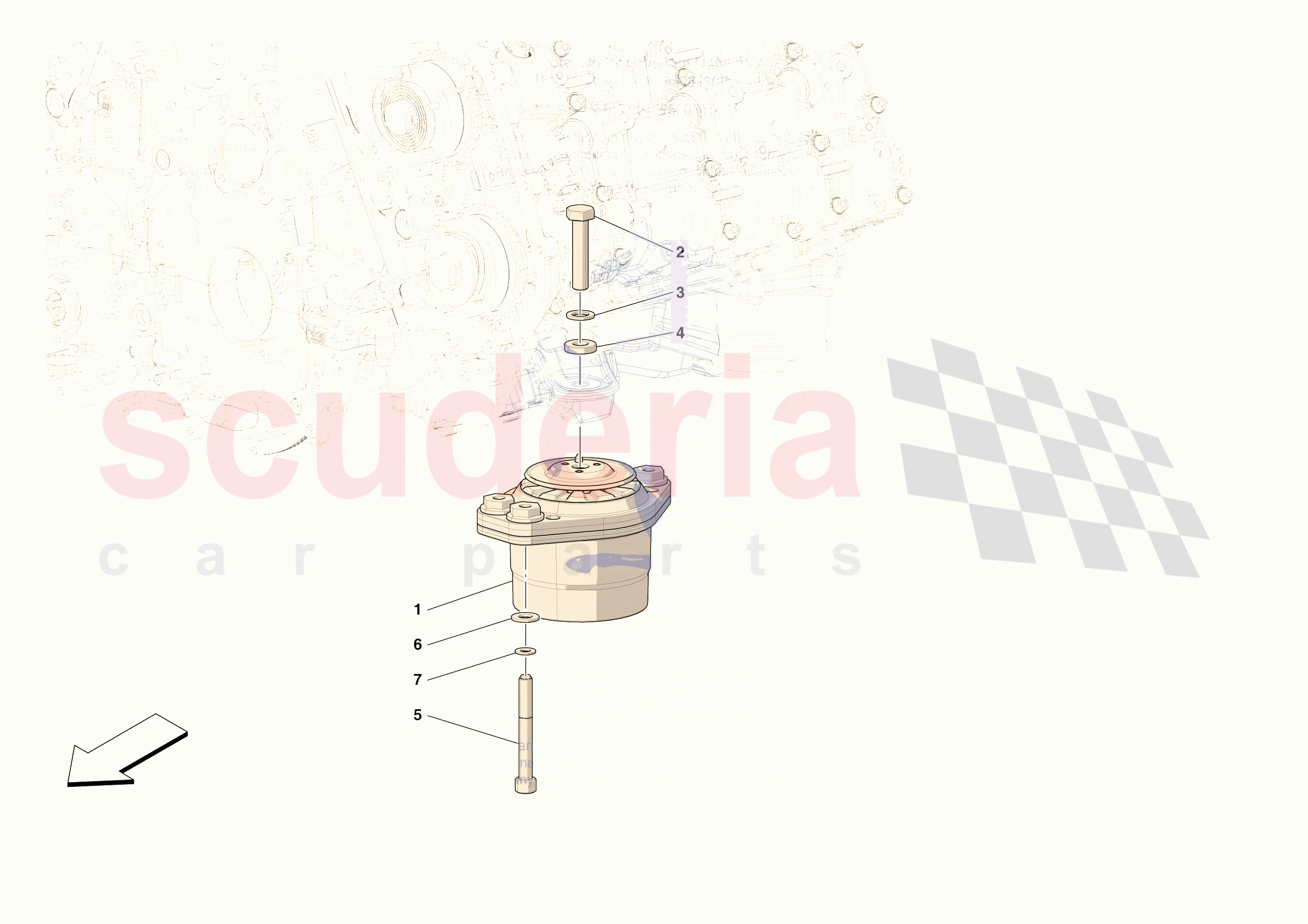 ENGINE SUSPENSION BUSH of Ferrari Ferrari 296 GTB USA