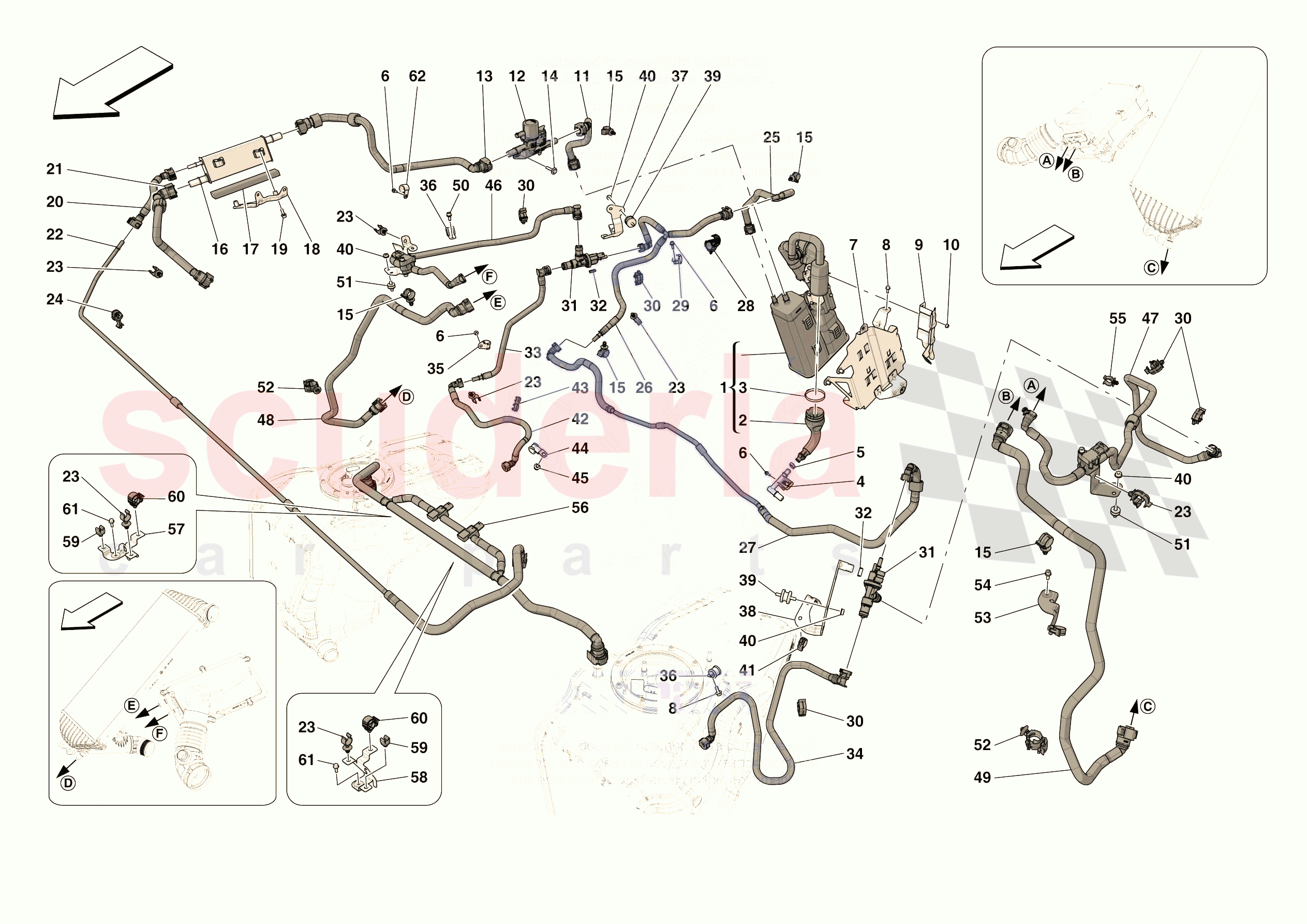 EVAPORATIVE EMISSIONS CONTROL SYSTEM of Ferrari Ferrari 296 GTB USA