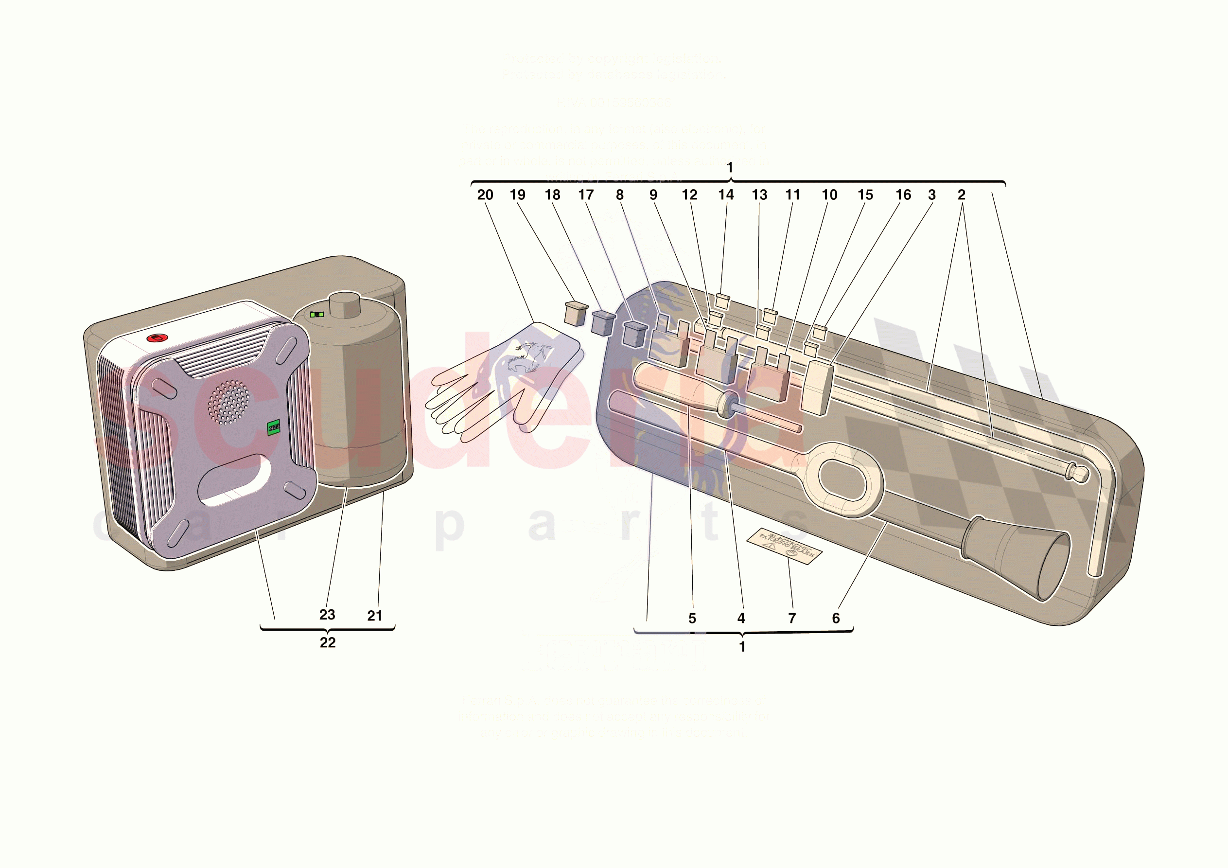 TOOLS PROVIDED WITH VEHICLE of Ferrari Ferrari 296 GTB USA