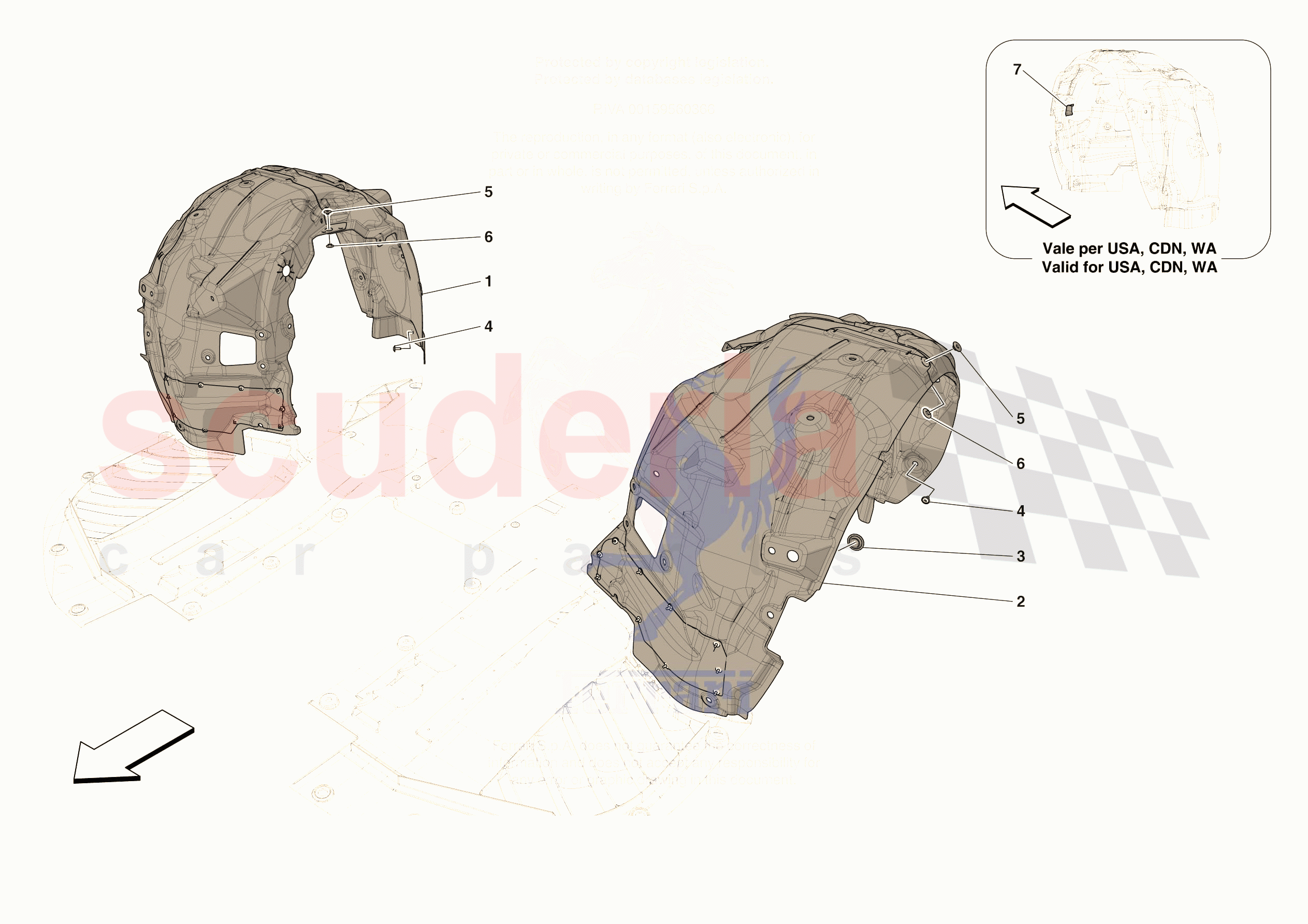 FRONT WHEELHOUSE of Ferrari Ferrari 296 GTB USA