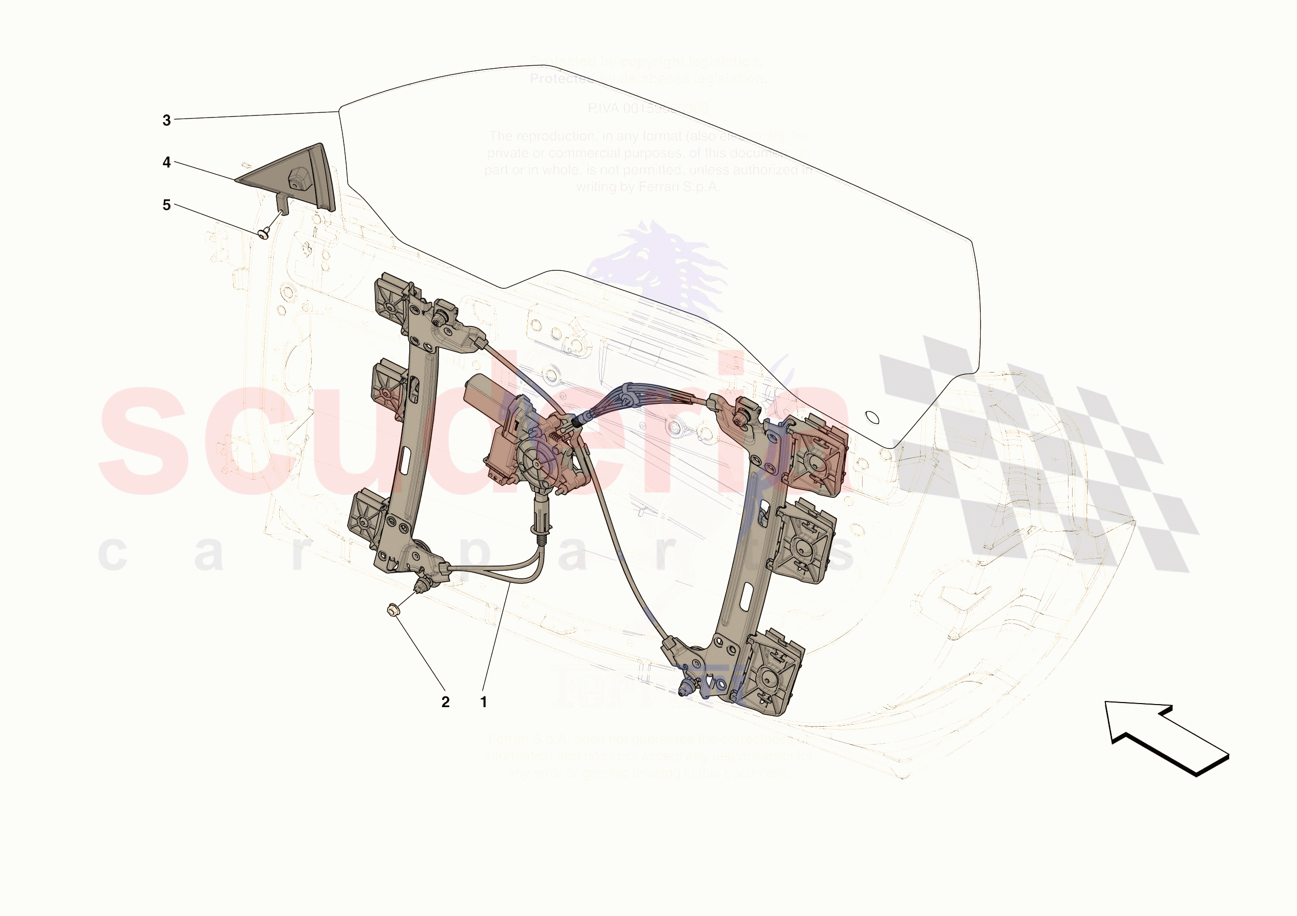 DOORS - WINDOW AND WINDOW LIFTER of Ferrari Ferrari 296 GTB USA