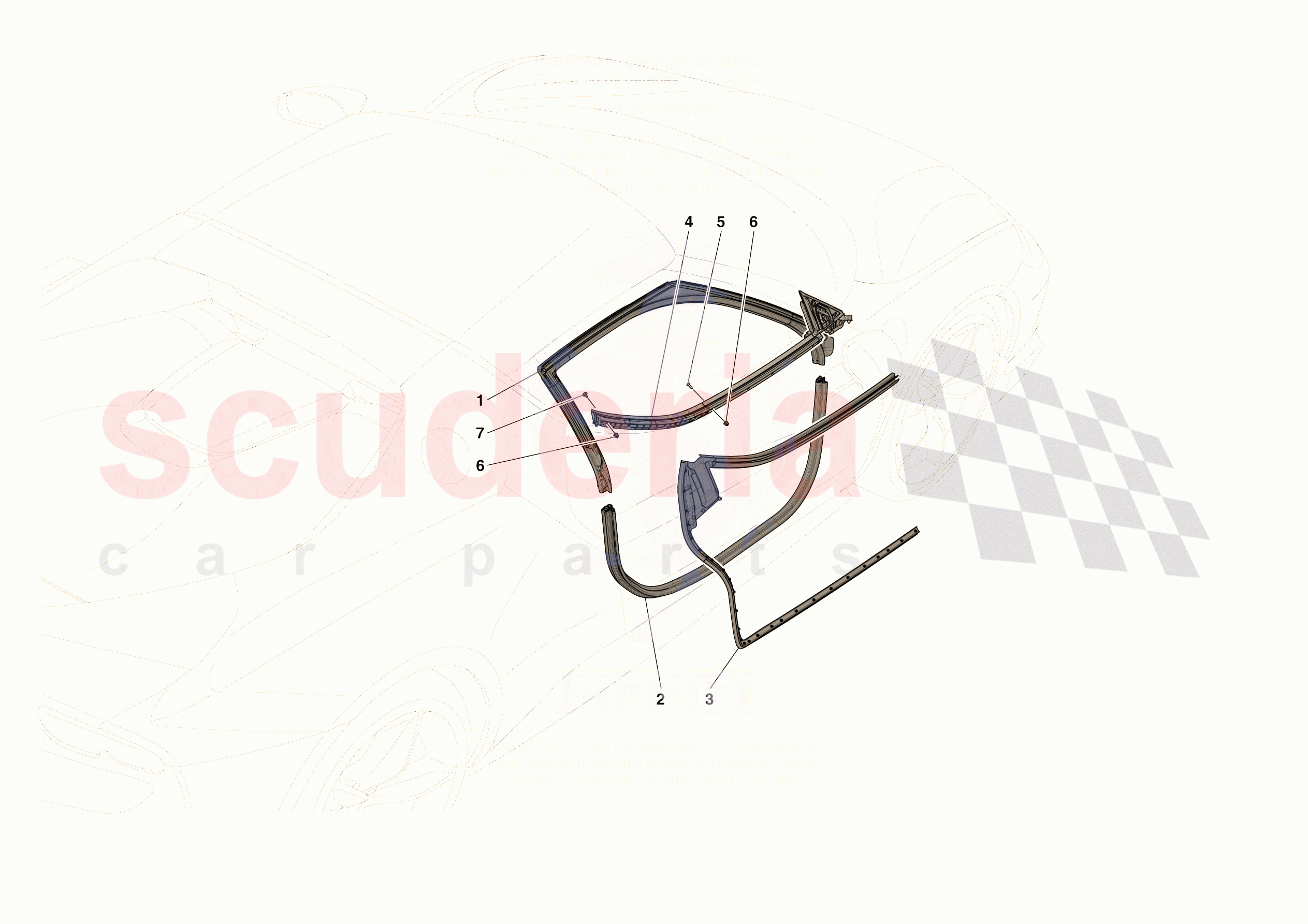 DOOR SEALS of Ferrari Ferrari 296 GTB USA