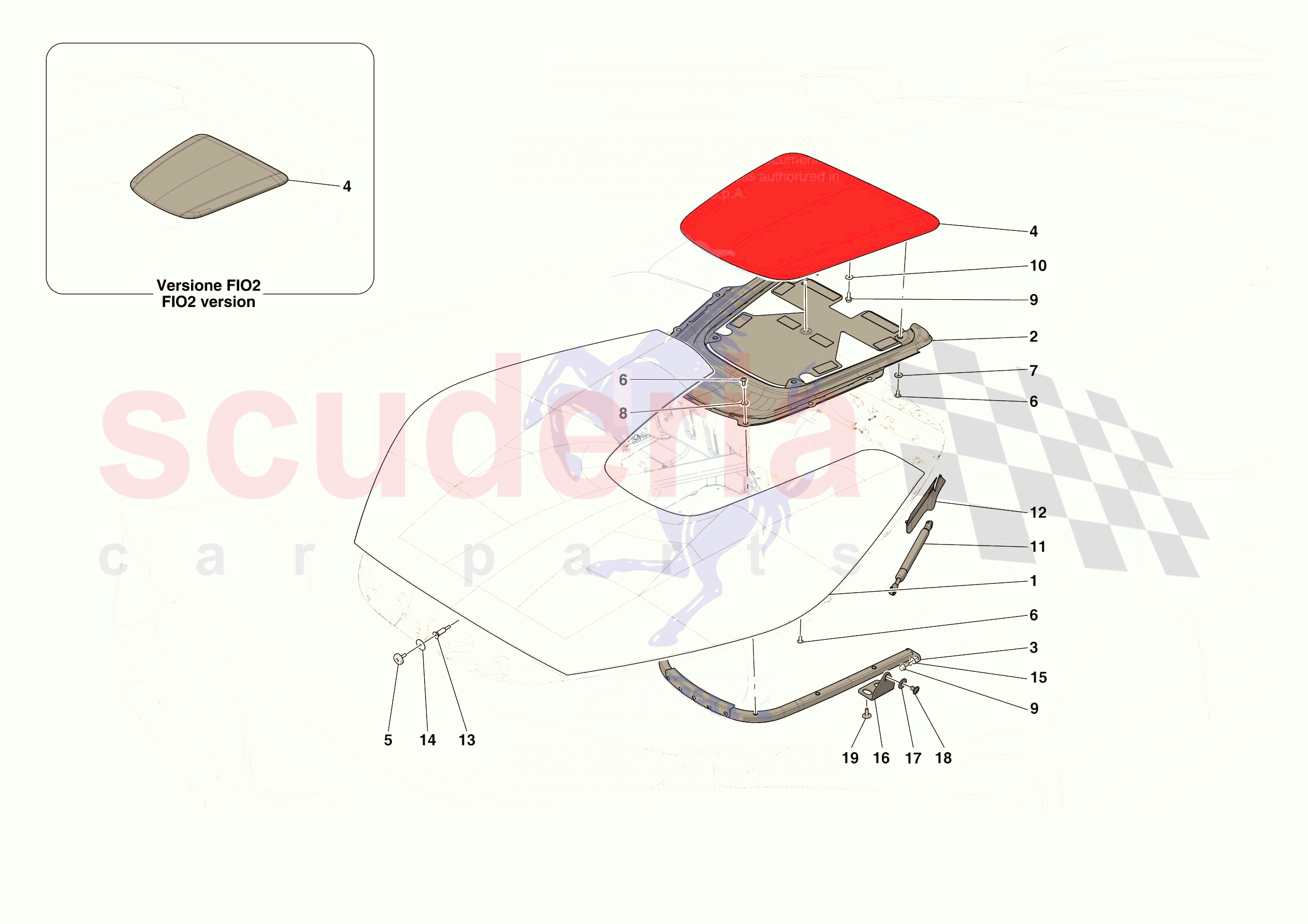 REAR LID TRIM of Ferrari Ferrari 296 GTB USA
