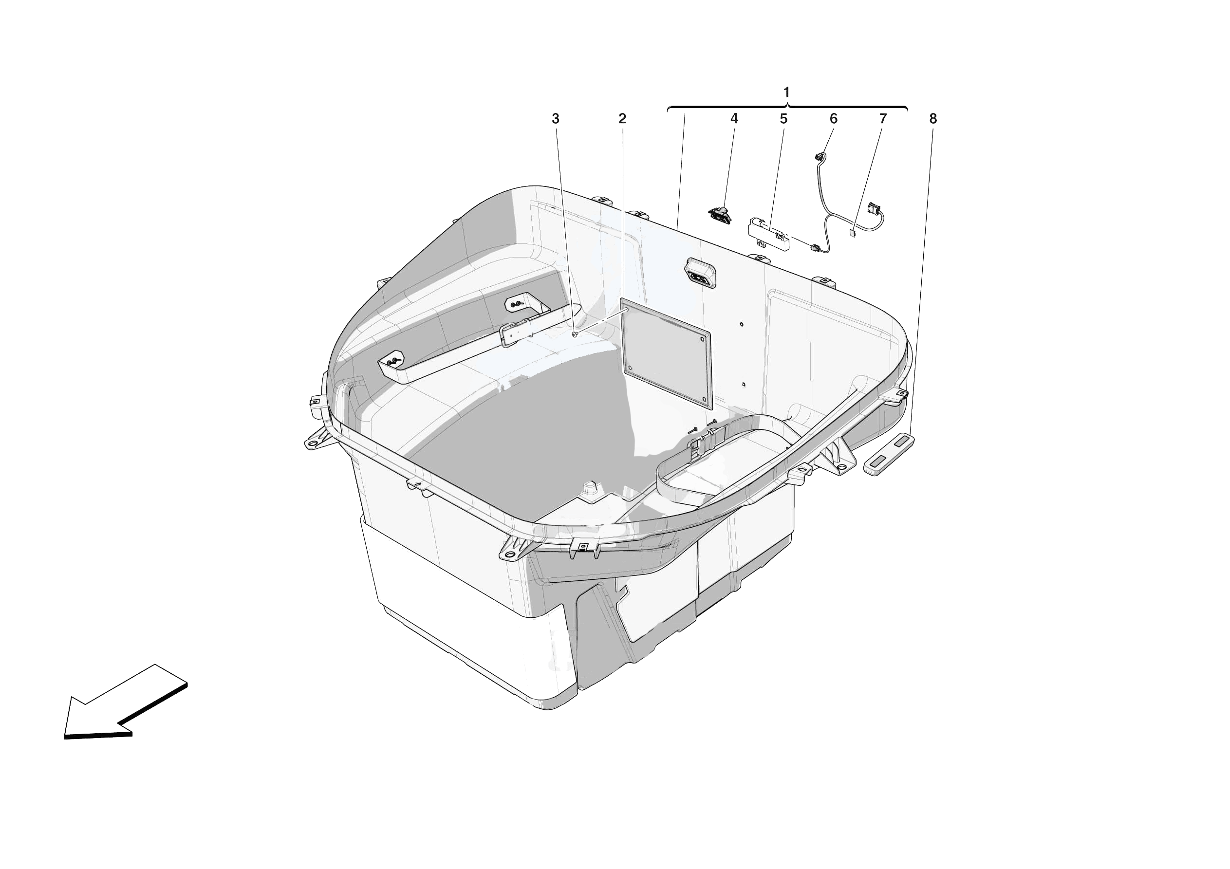 LUGGAGE COMPARTMENT MATS of Ferrari Ferrari 296 GTB USA