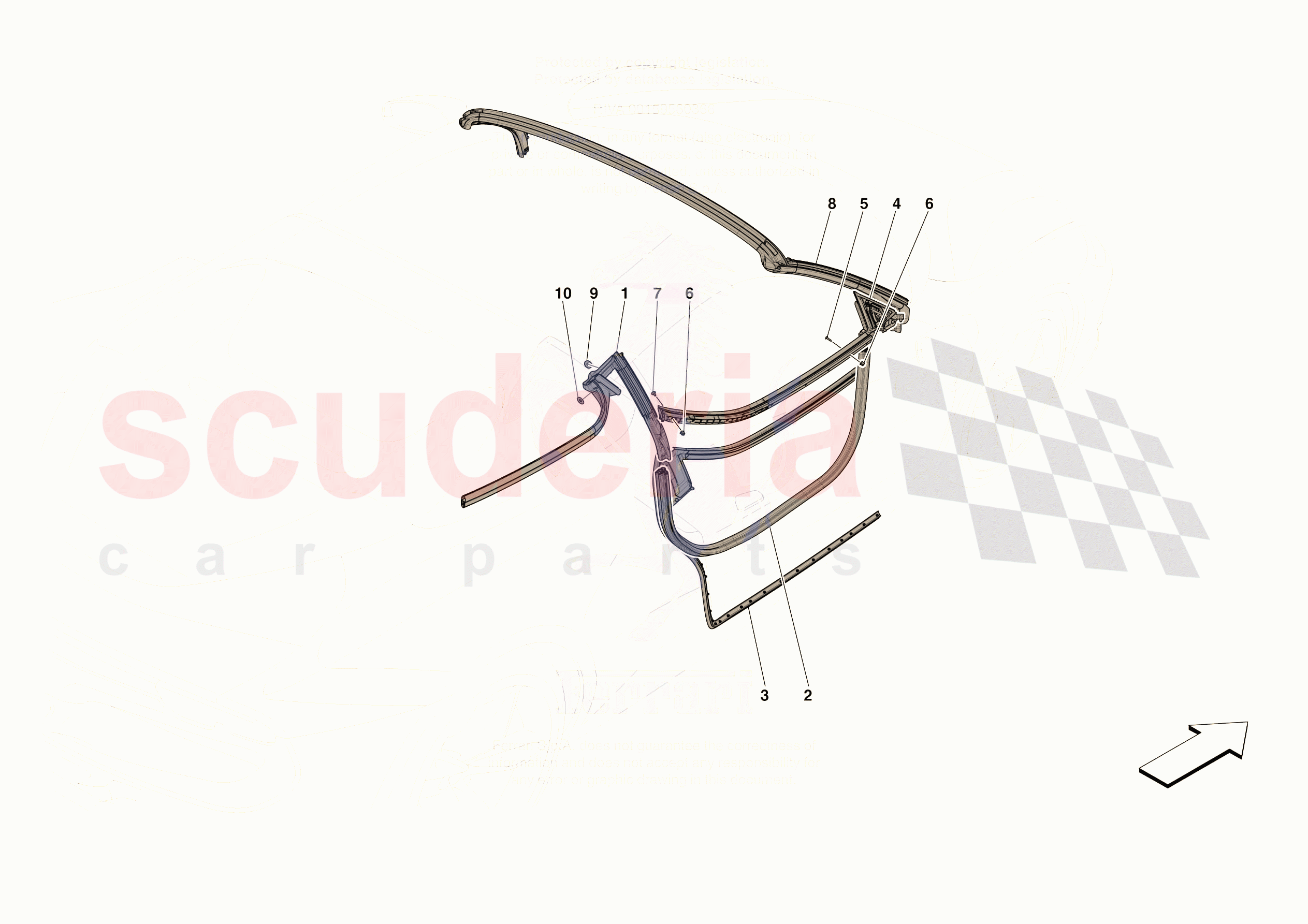 DOOR SEALS of Ferrari Ferrari 296 GTS Europe