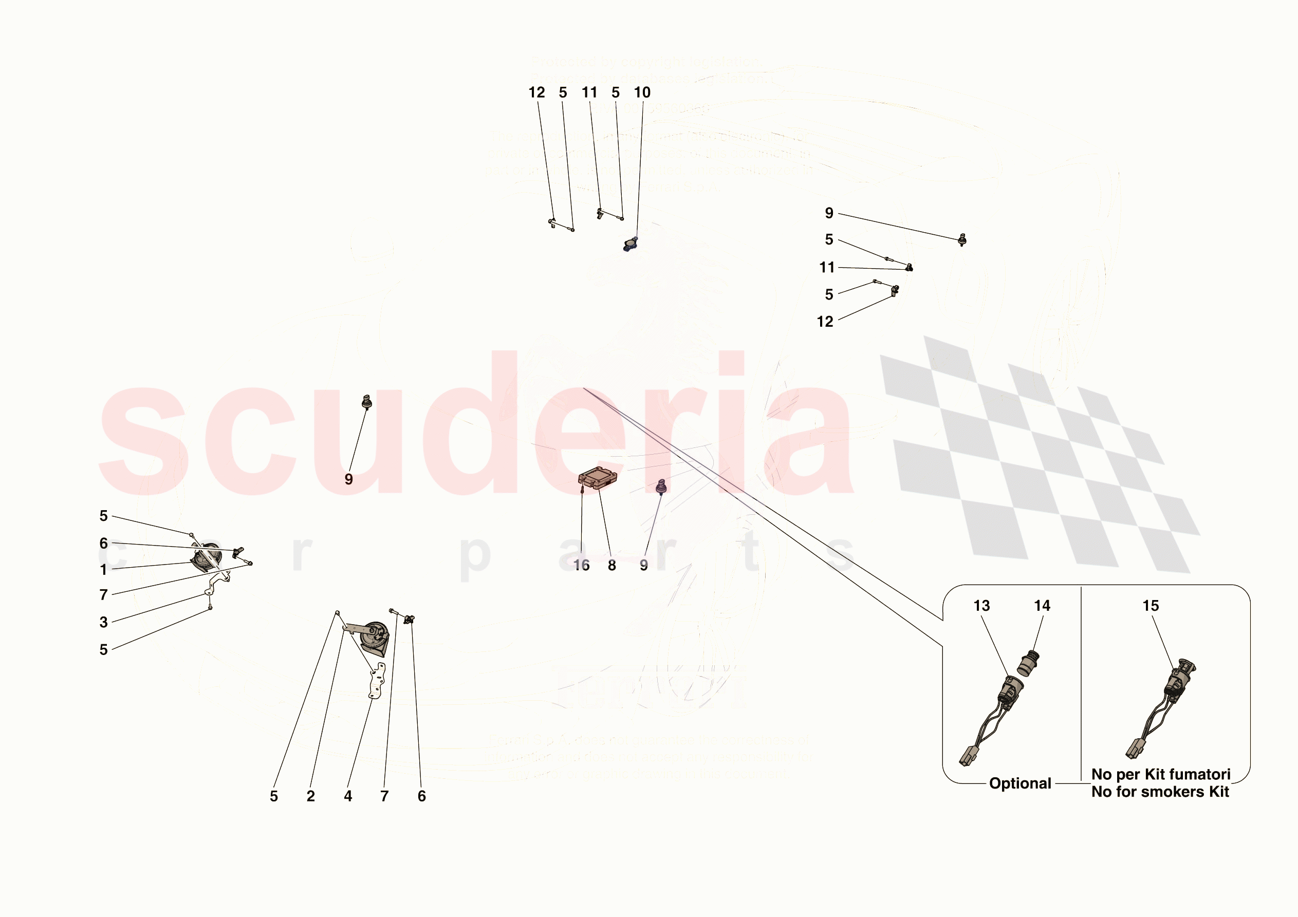OTHER ELECTRICAL DEVICES of Ferrari Ferrari 296 GTS Europe