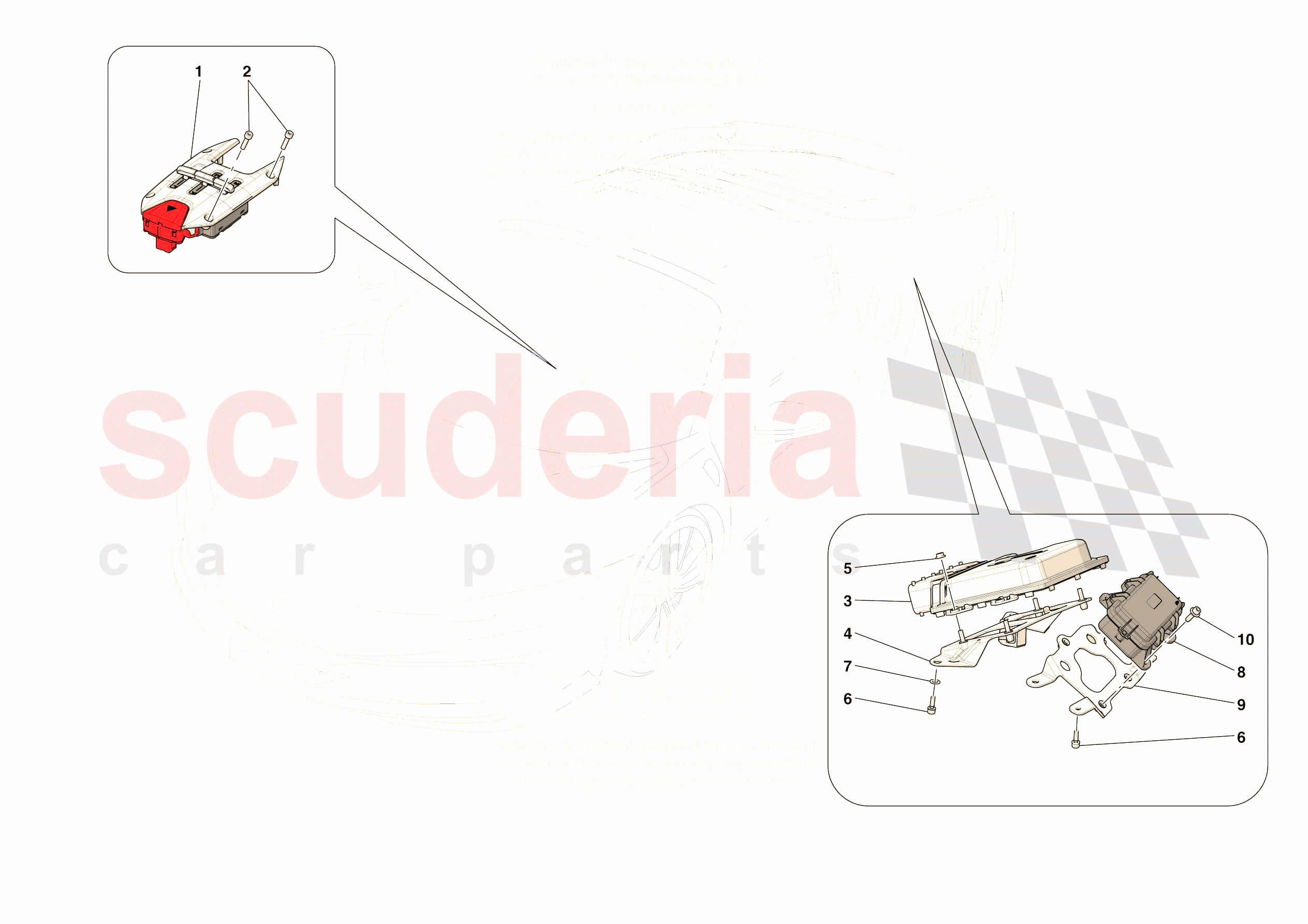 DCT GEARBOX SYSTEM of Ferrari Ferrari 296 GTS Europe RH