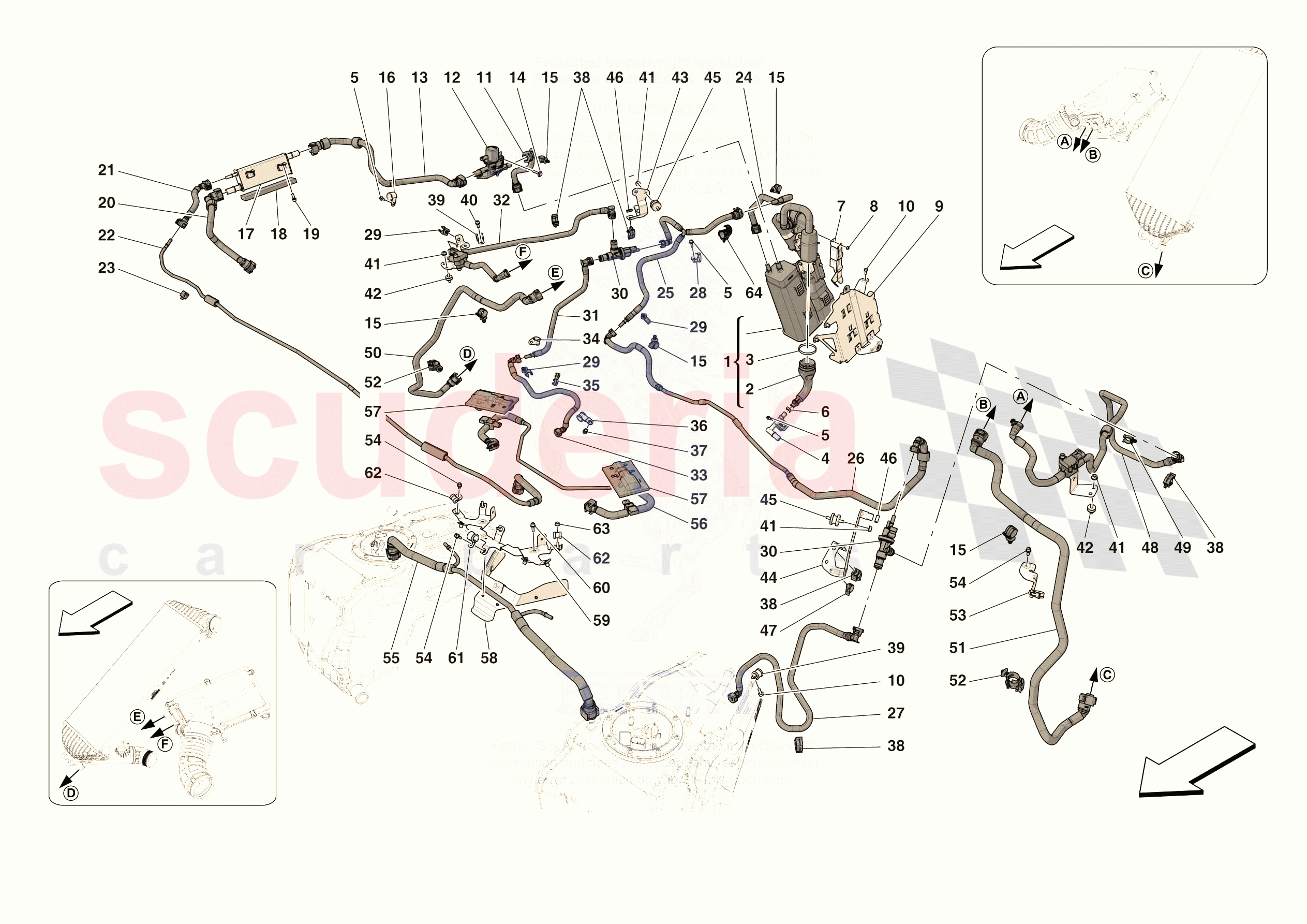 EVAPORATIVE EMISSIONS CONTROL SYSTEM of Ferrari Ferrari 296 GTS USA