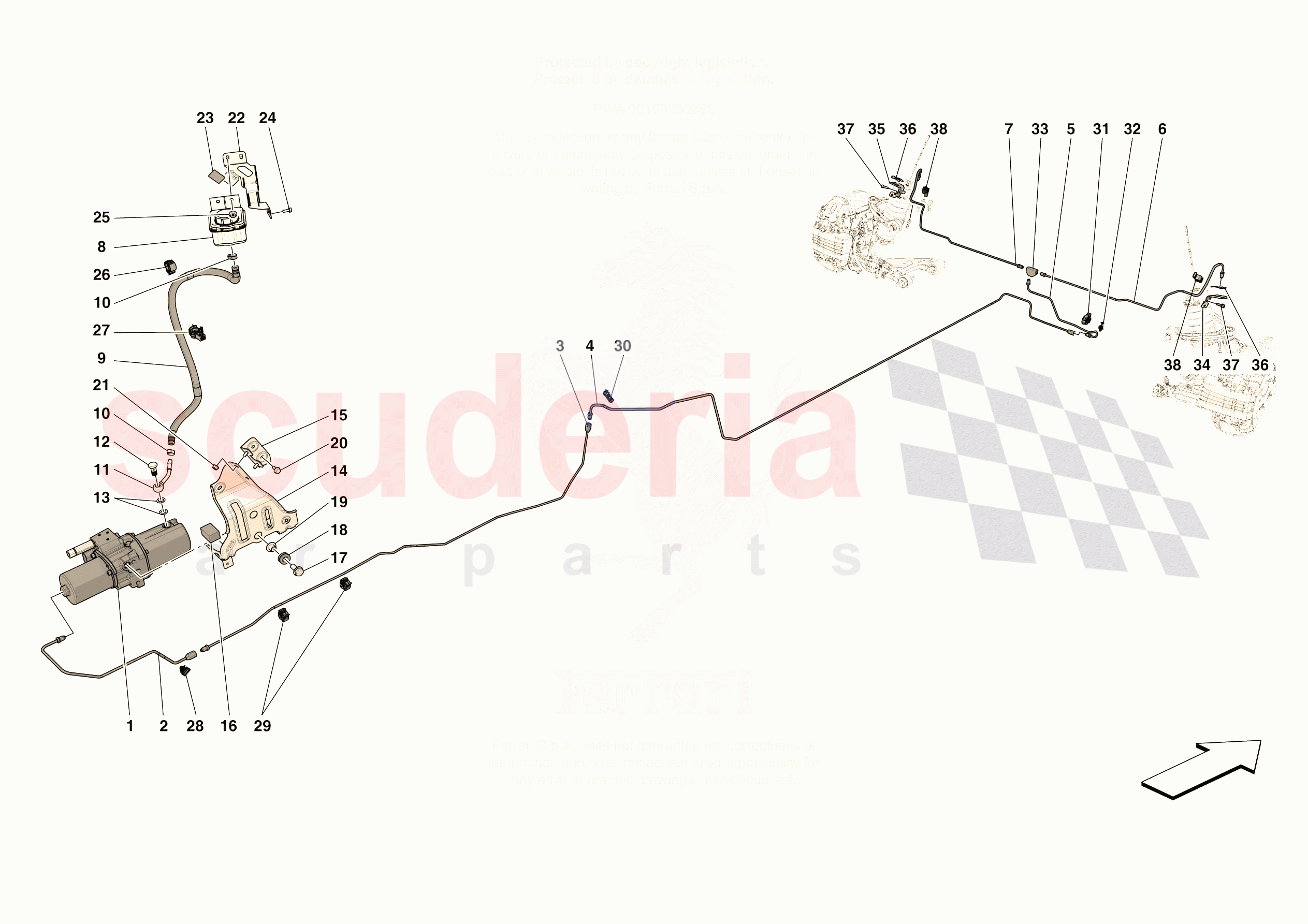 LIFTING THE VEHICLE of Ferrari Ferrari 296 GTS USA