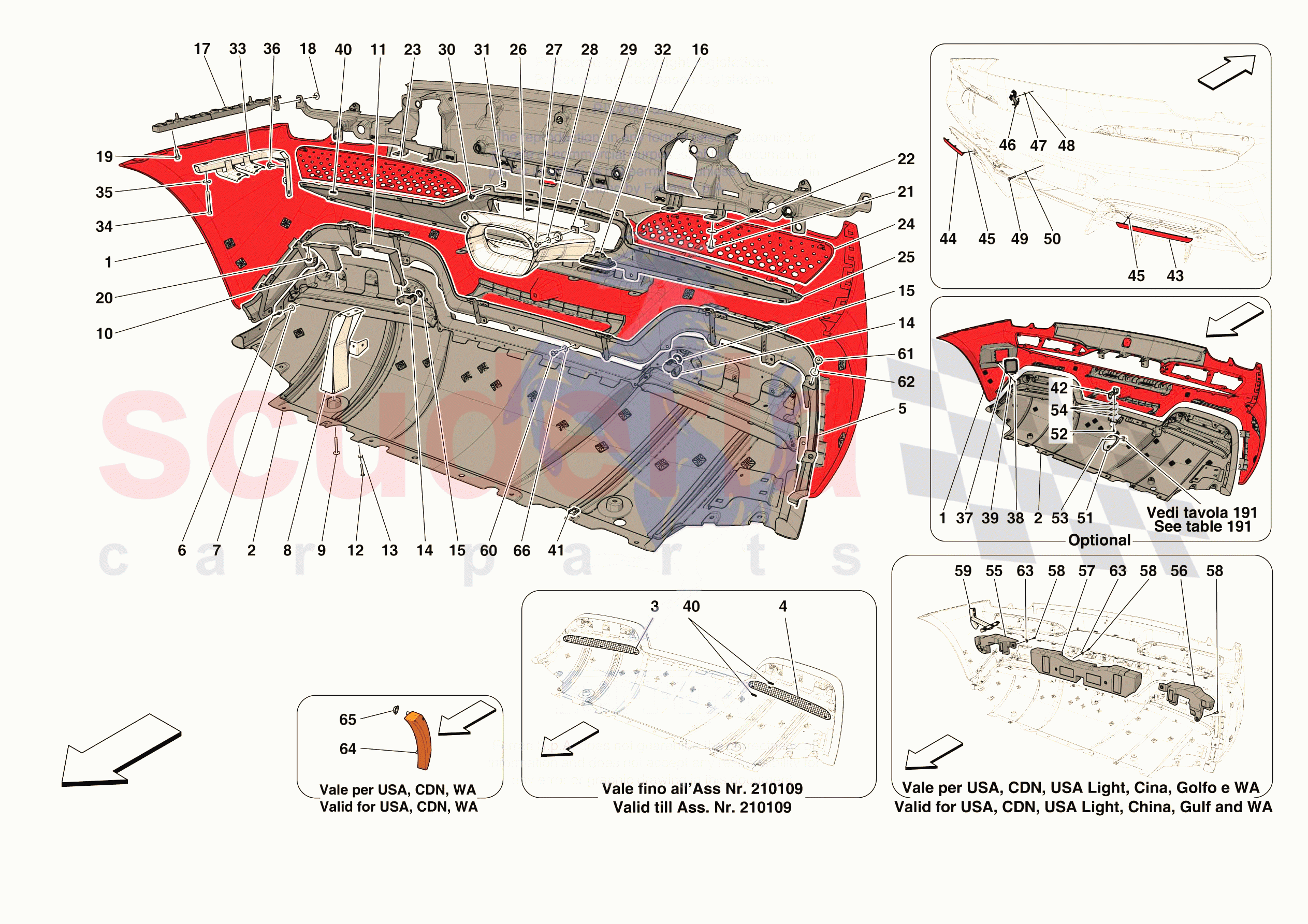 REAR BUMPER of Ferrari Ferrari 296 GTS USA