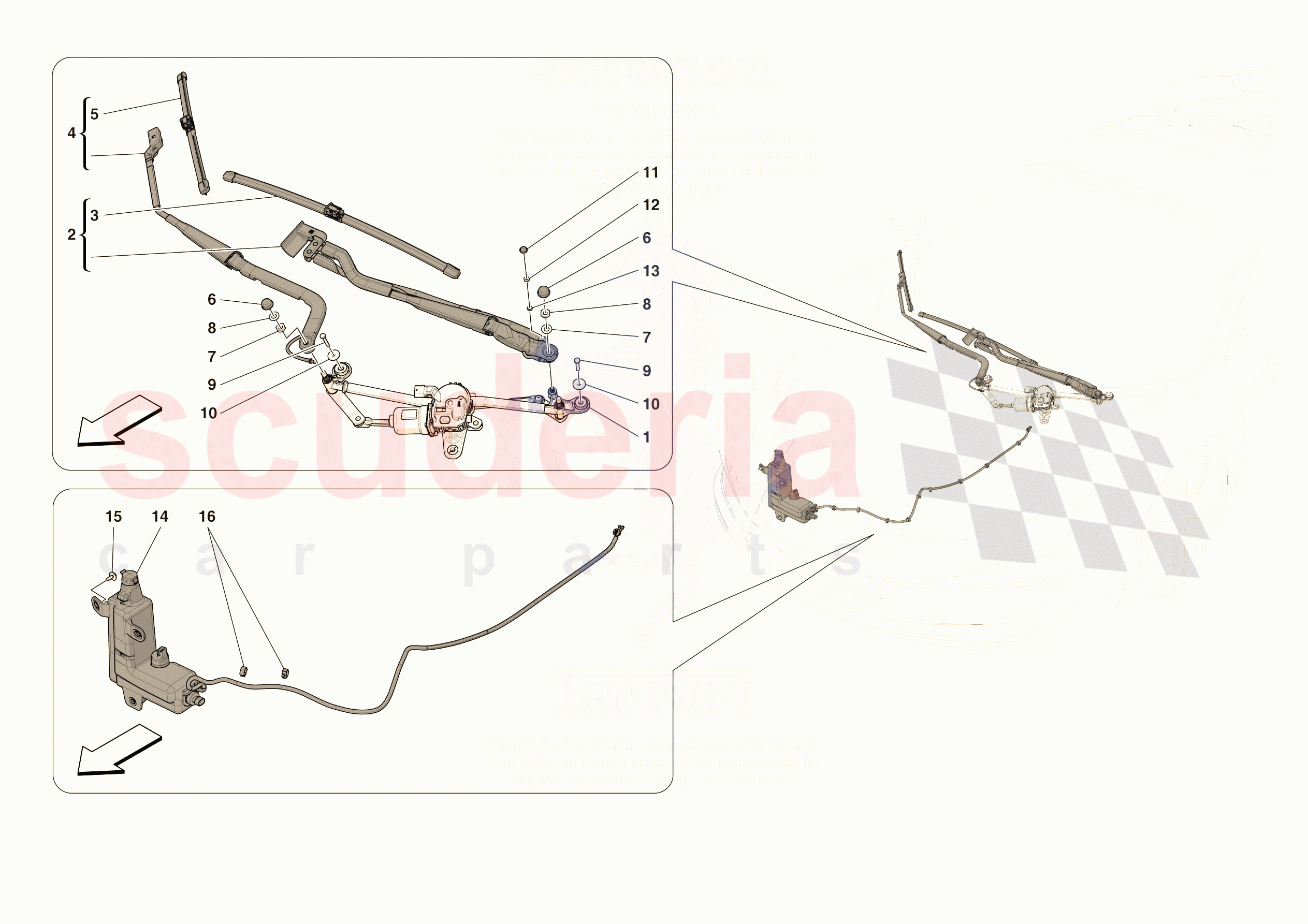 WIPERS AND HEADLAMP WASHERS of Ferrari Ferrari 296 GTS USA