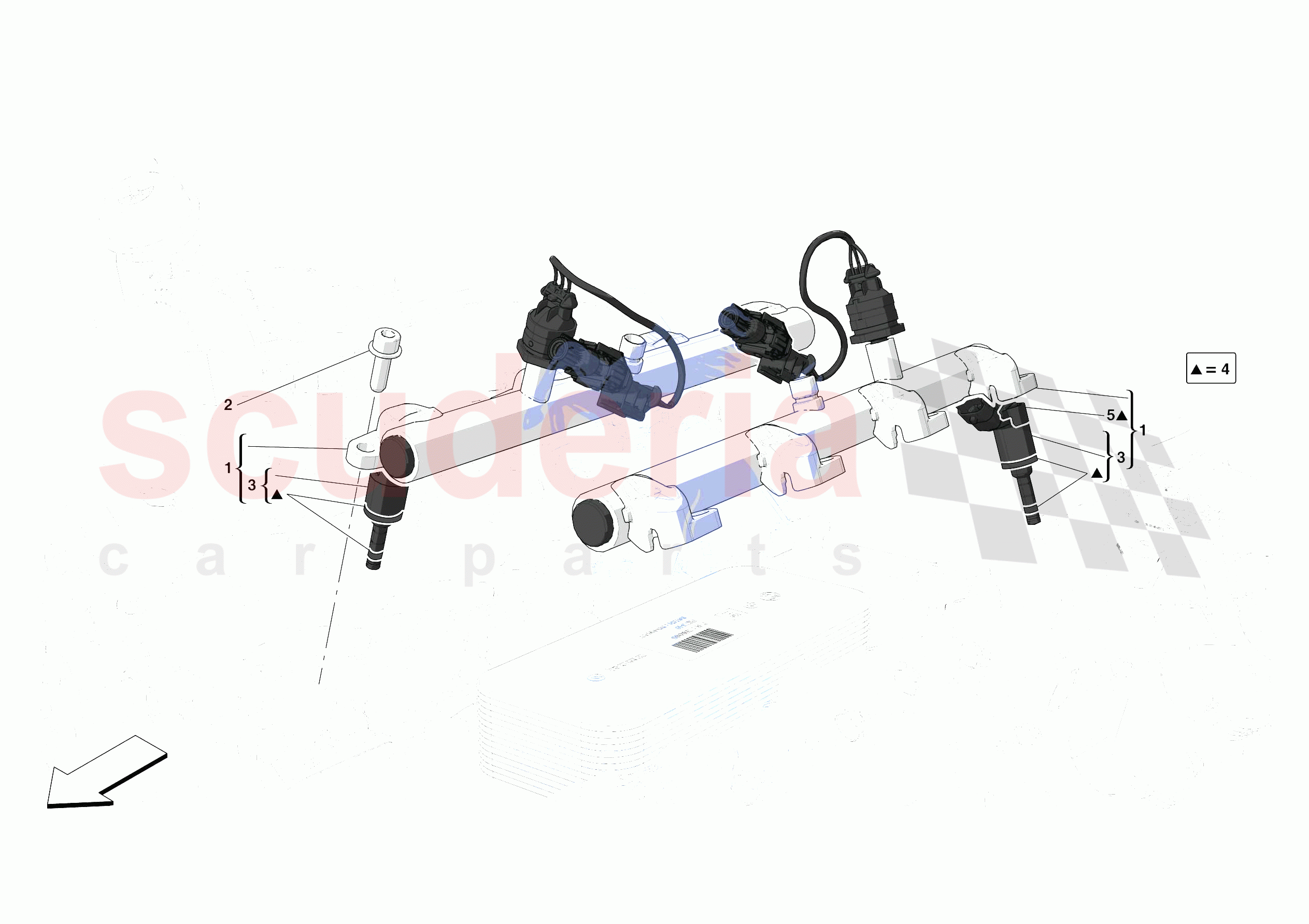 INJECTOR PIPES of Ferrari Ferrari 488 Pista Europe