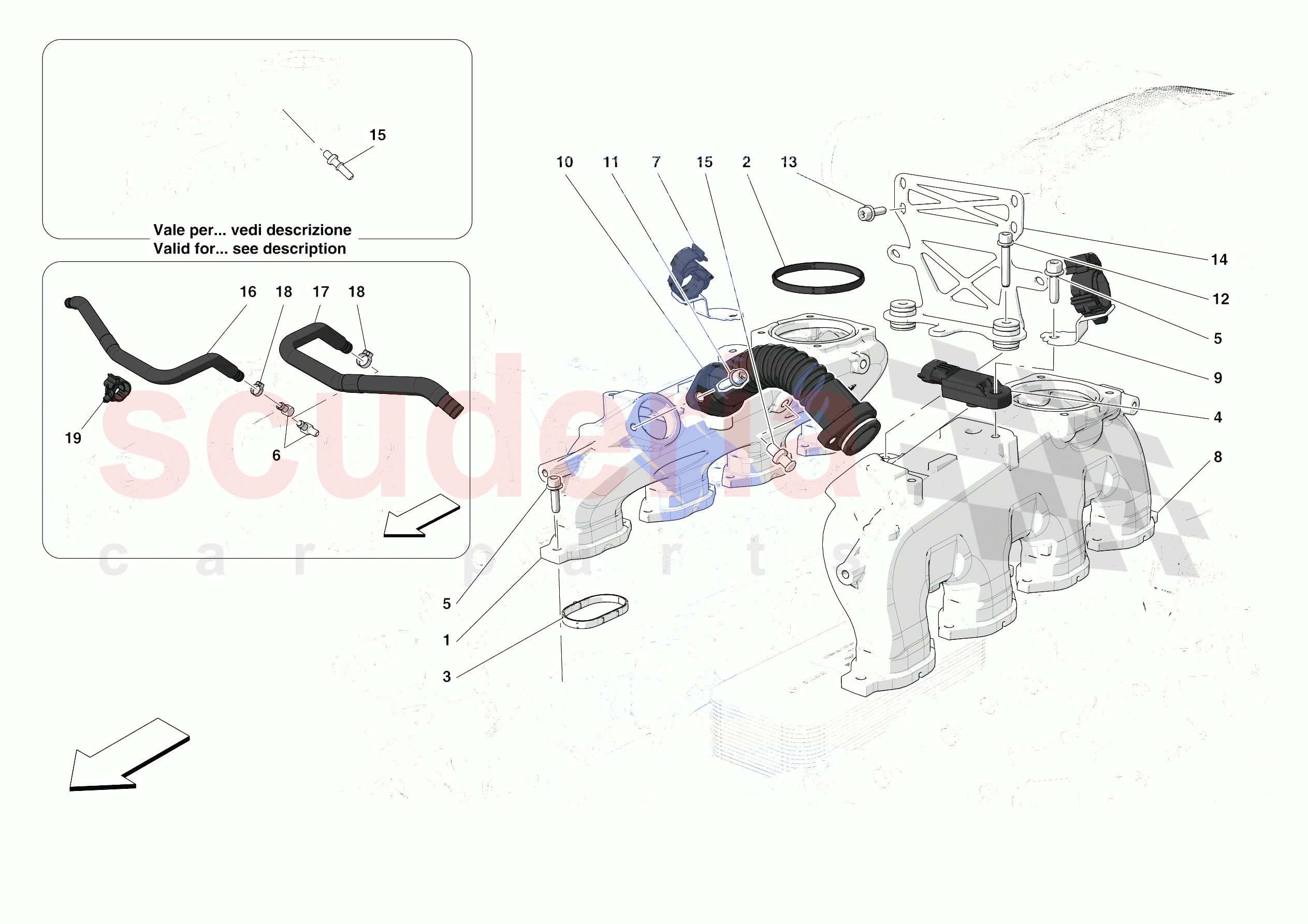 ENGINE INTAKE DUCT of Ferrari Ferrari 488 Pista Europe RH