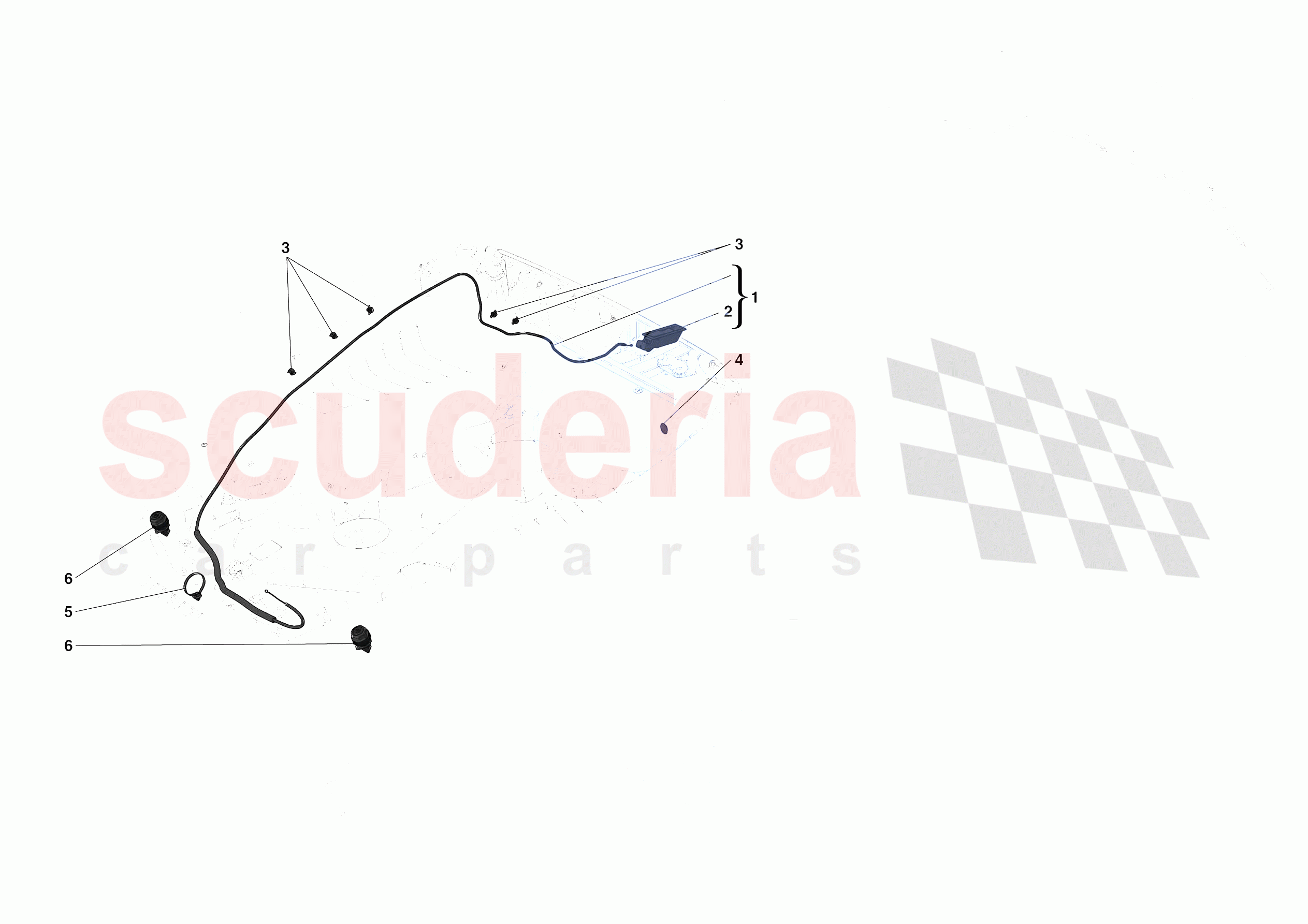 REAR LID OPENING MECHANISM of Ferrari Ferrari 488 Pista Europe RH