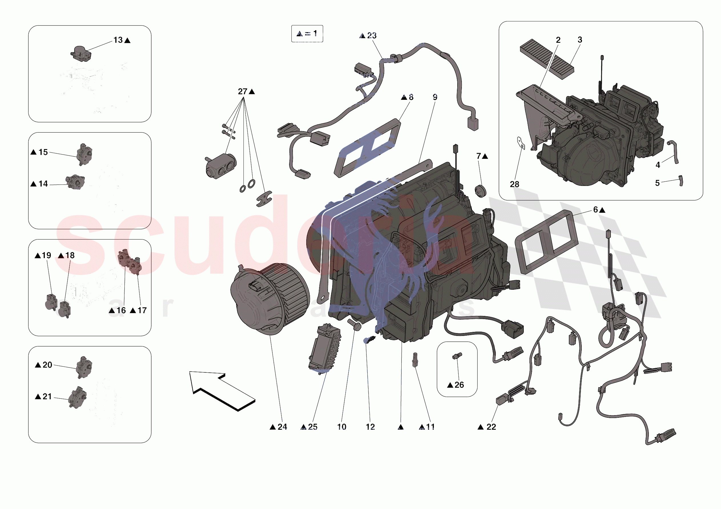 A/C SYSTEM - EVAPORATOR of Ferrari Ferrari 488 Pista Europe RH