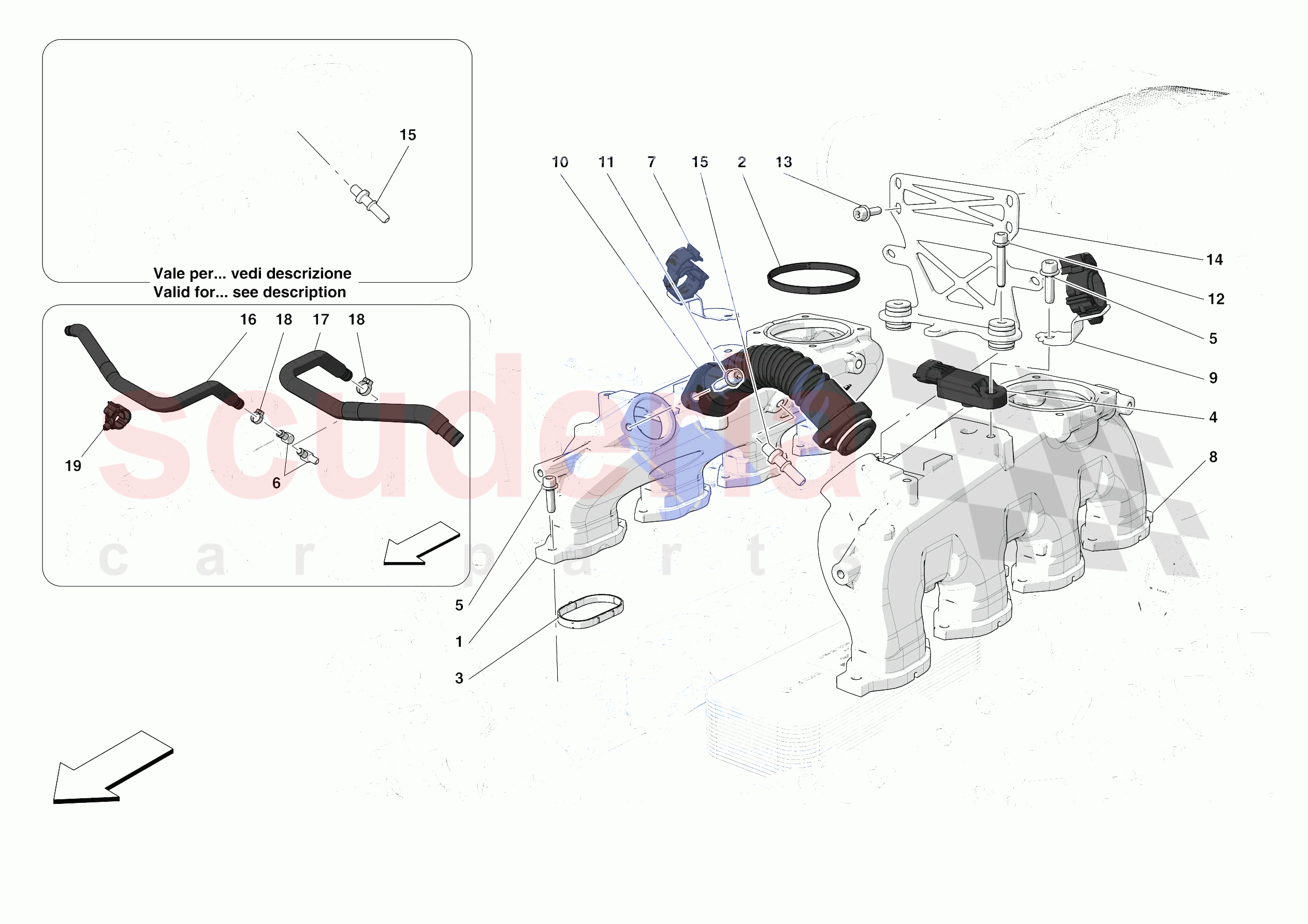 ENGINE INTAKE DUCT of Ferrari Ferrari 488 Pista Spider Europe