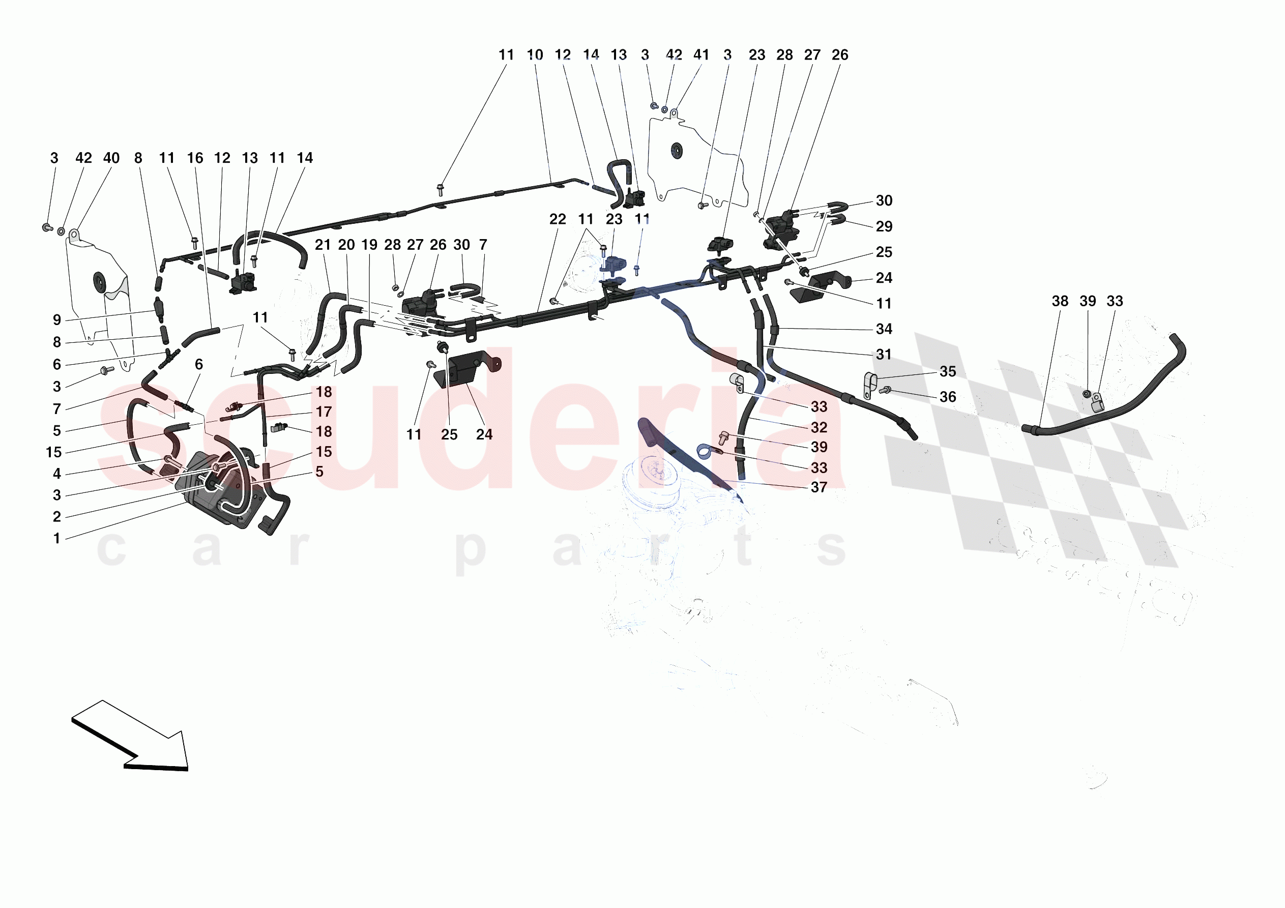 TURBOCHARGING SYSTEM ADJUSTMENTS of Ferrari Ferrari 488 Pista Spider Europe RH