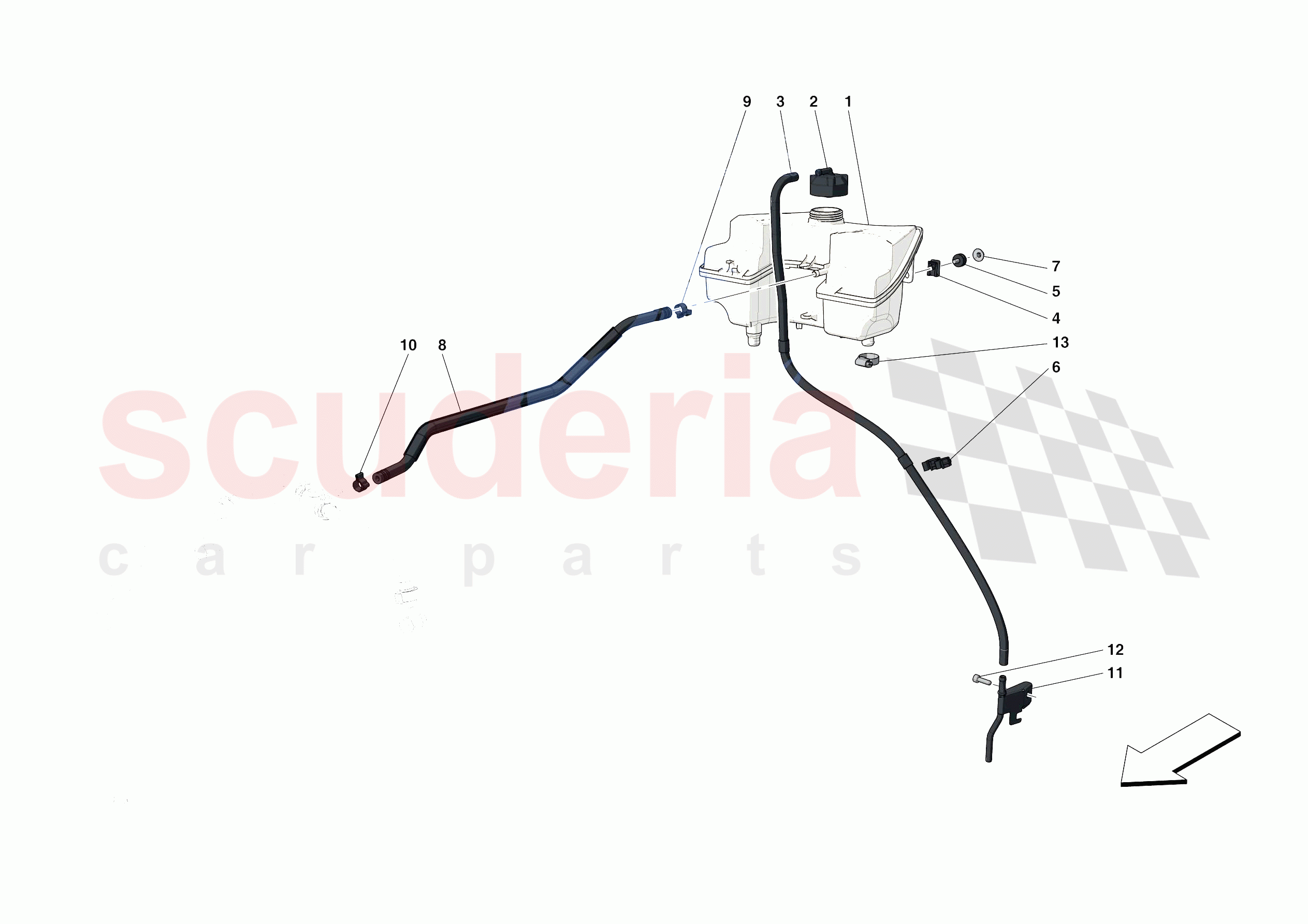 EXPANSION TANK of Ferrari Ferrari 488 Pista Spider Europe RH