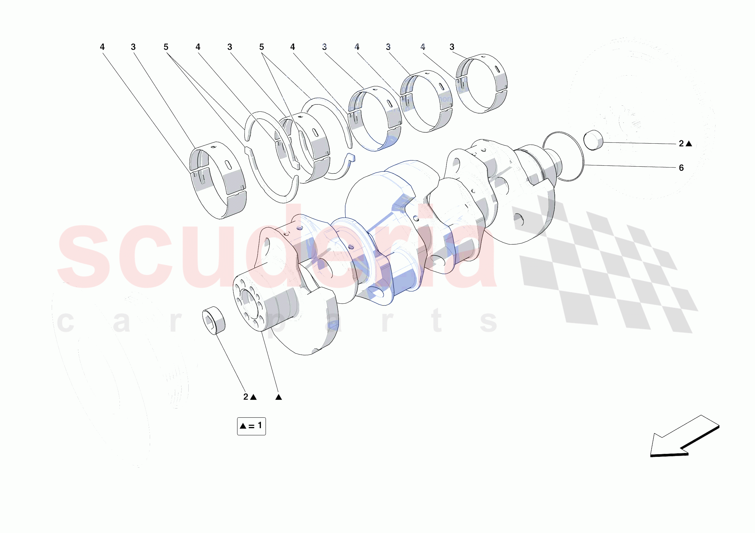 CRANKSHAFT of Ferrari Ferrari 488 Pista Spider USA