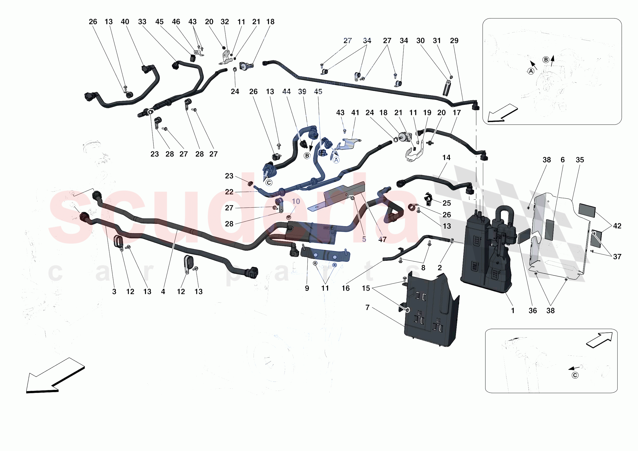 EVAPORATIVE EMISSIONS CONTROL SYSTEM of Ferrari Ferrari 488 Pista Spider USA