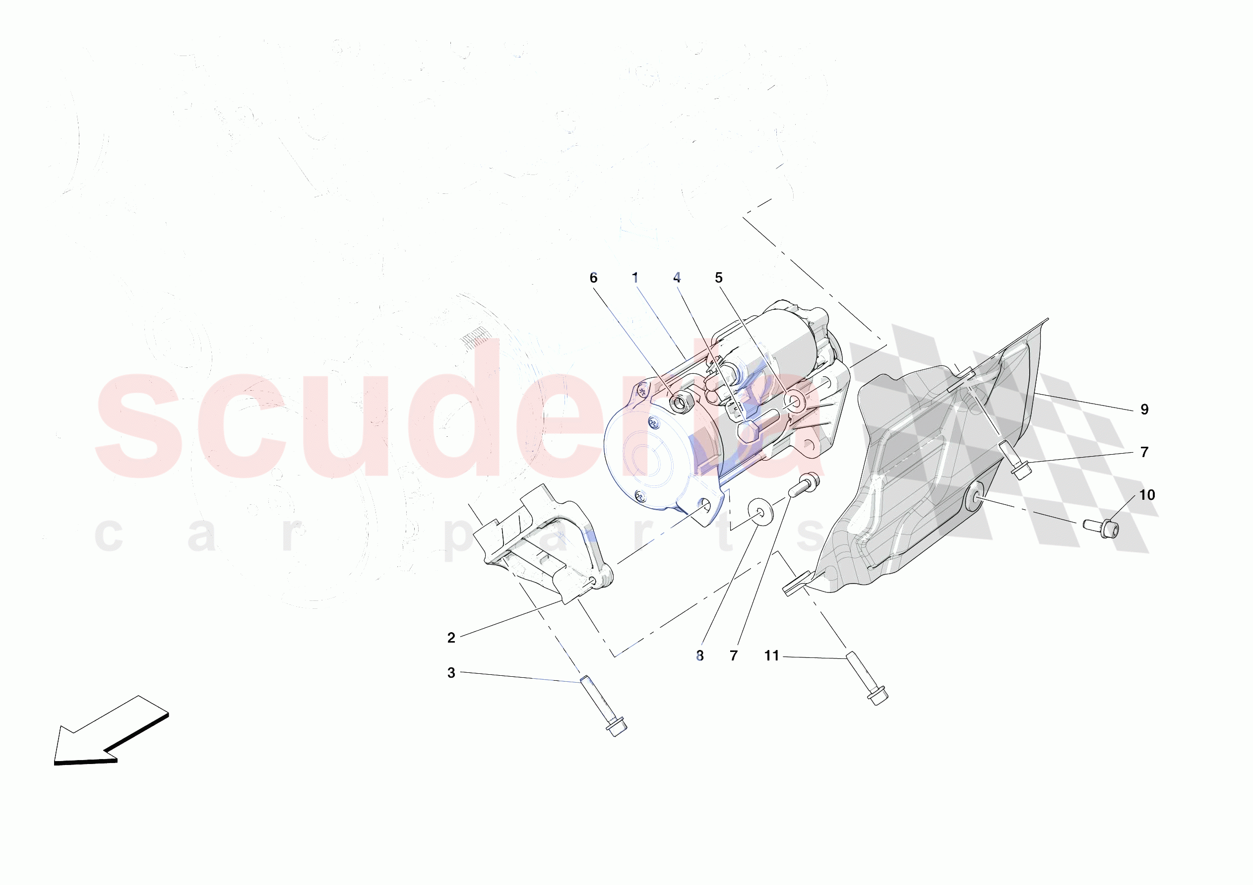 ELECTRIC STARTER MOTOR of Ferrari Ferrari 488 Pista USA