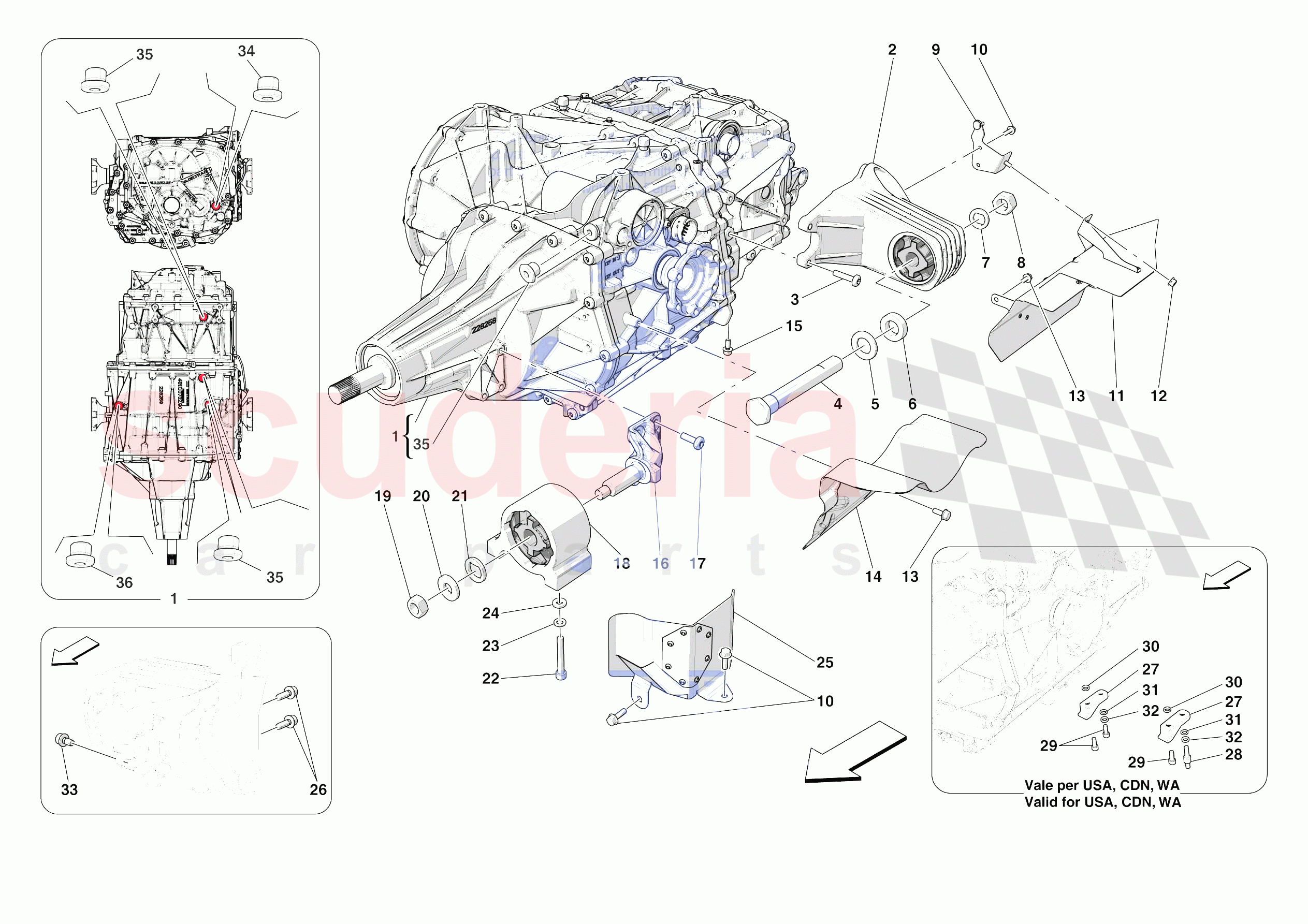 GEARBOX AND FASTENERS of Ferrari Ferrari 812 Competizione A Europe