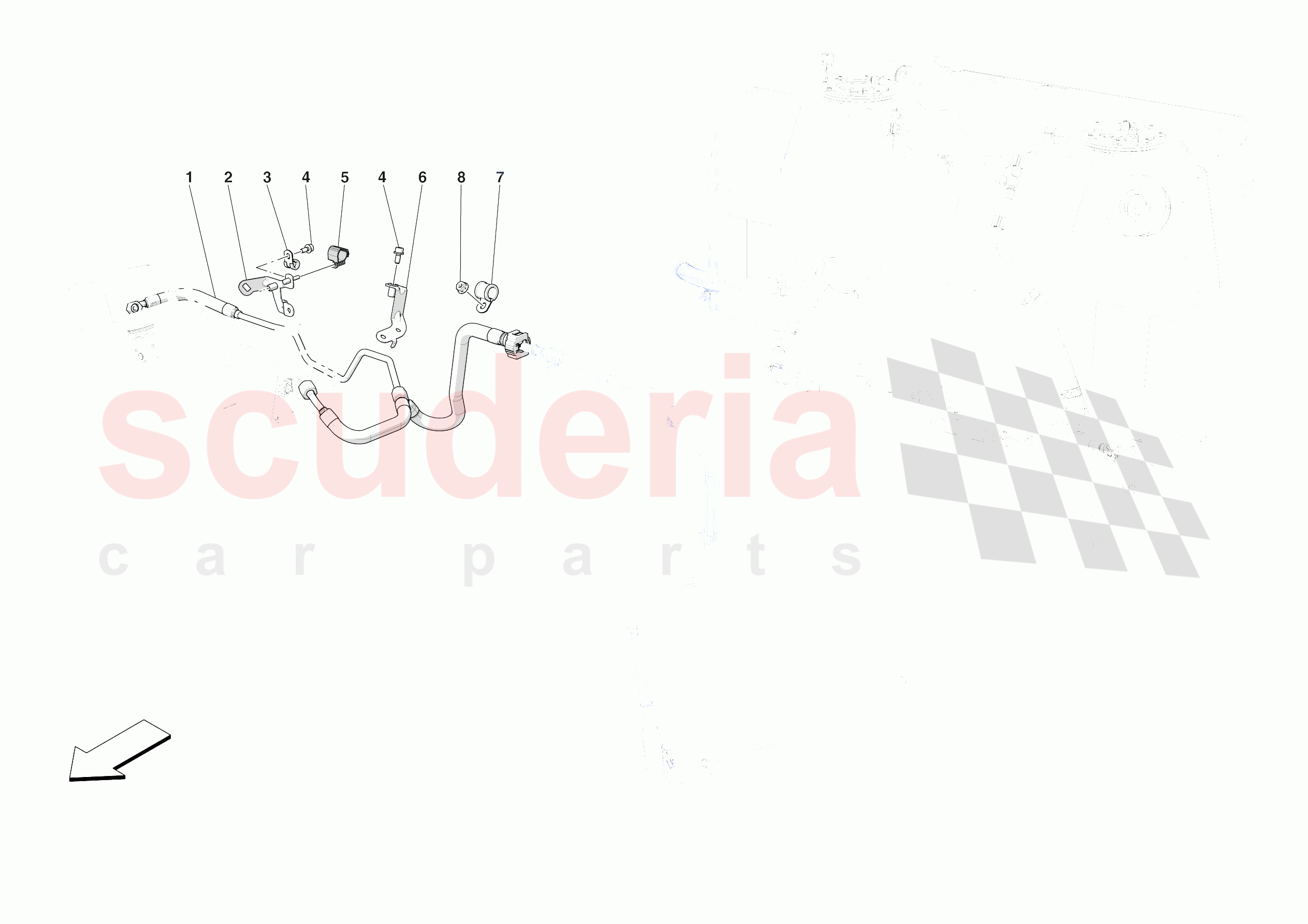 ENGINE FUEL DELIVERY PIPES of Ferrari Ferrari 812 Competizione A Europe