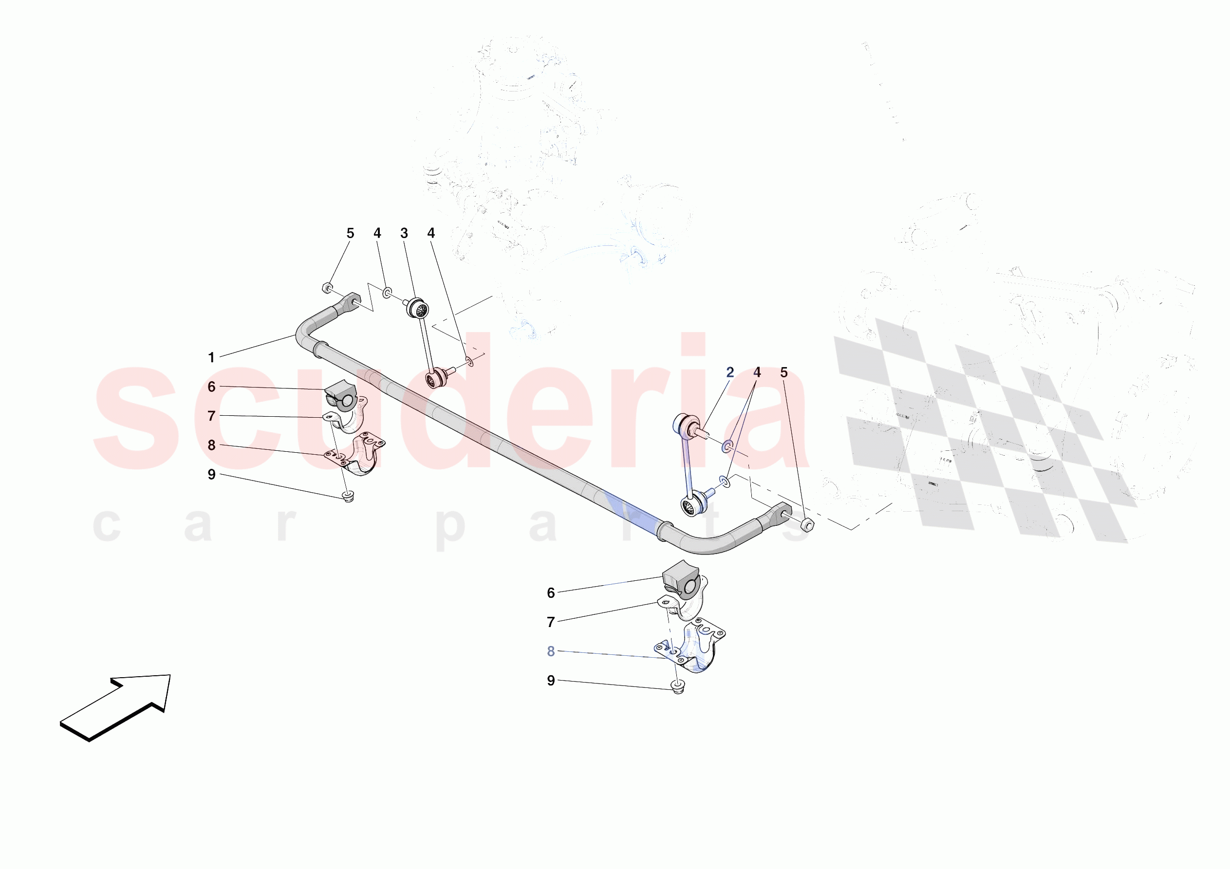 REAR TORSION BAR of Ferrari Ferrari 812 Competizione A Europe