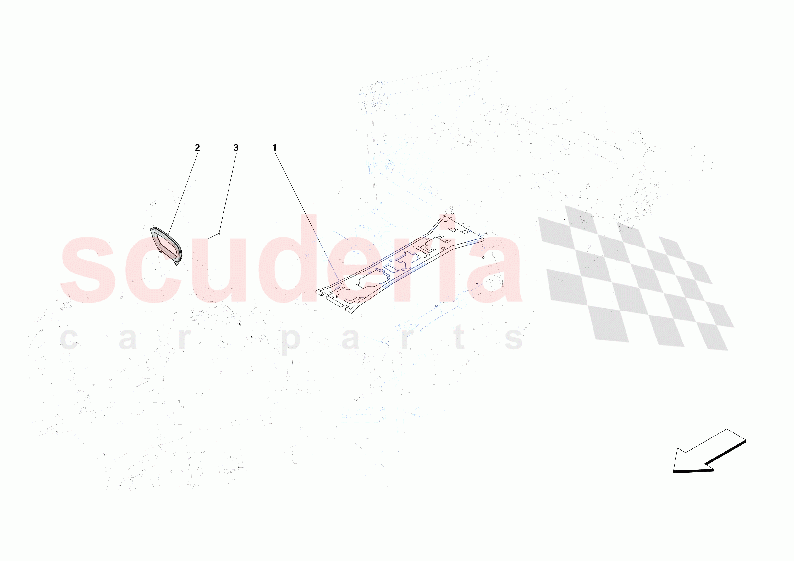 INTERNAL CABIN INSULATION of Ferrari Ferrari 812 Competizione A Europe RH