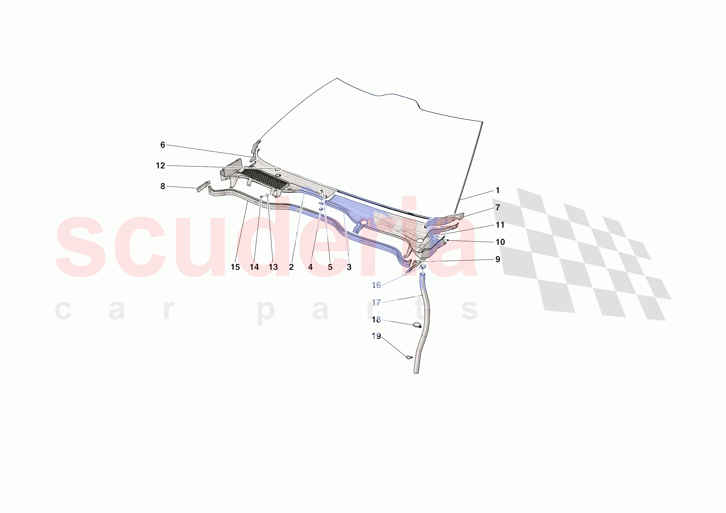 WINDSCREEN of Ferrari Ferrari 812 Competizione A Europe RH