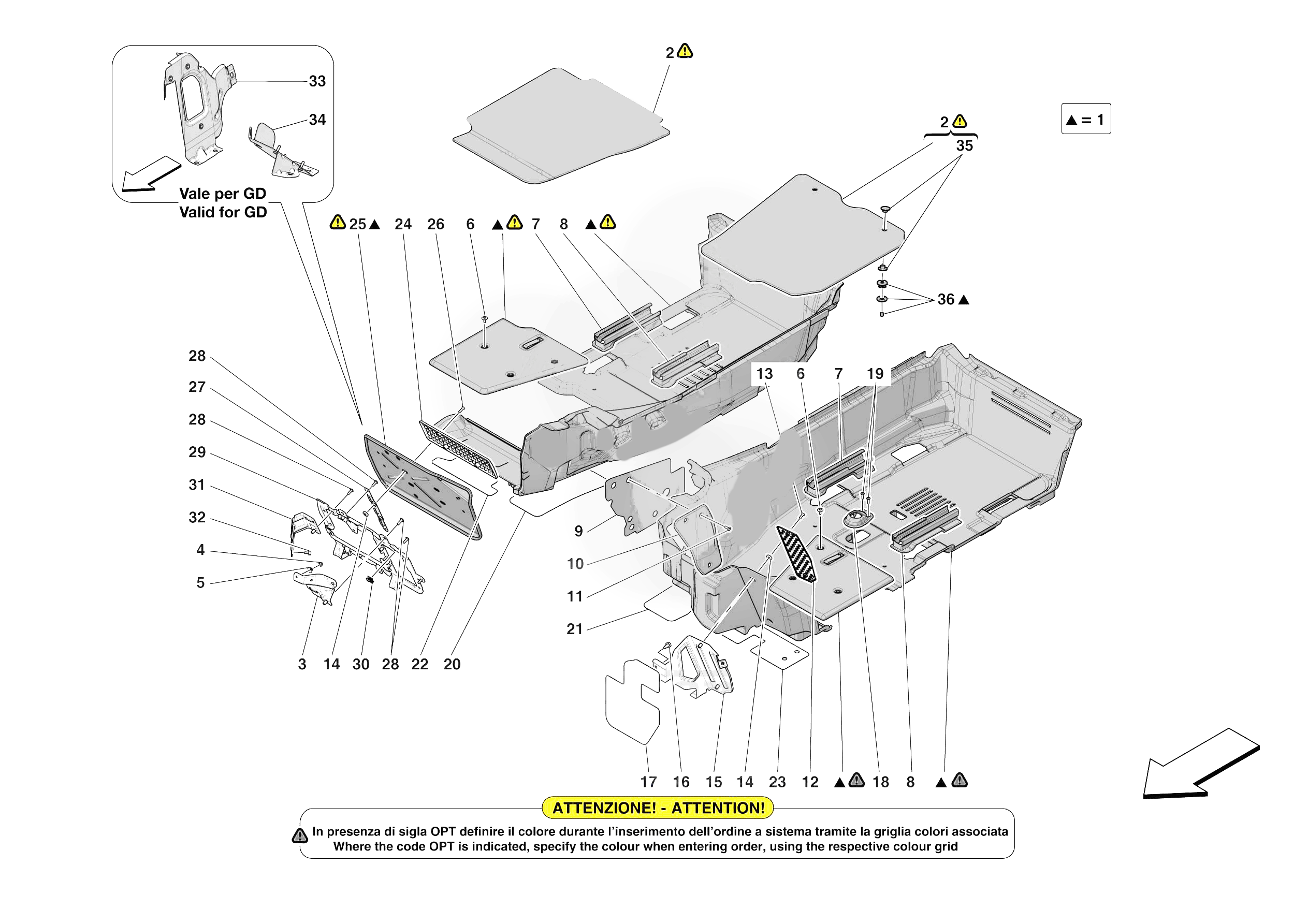 PASSENGER COMPARTMENT MATS of Ferrari Ferrari 812 Competizione A Europe RH