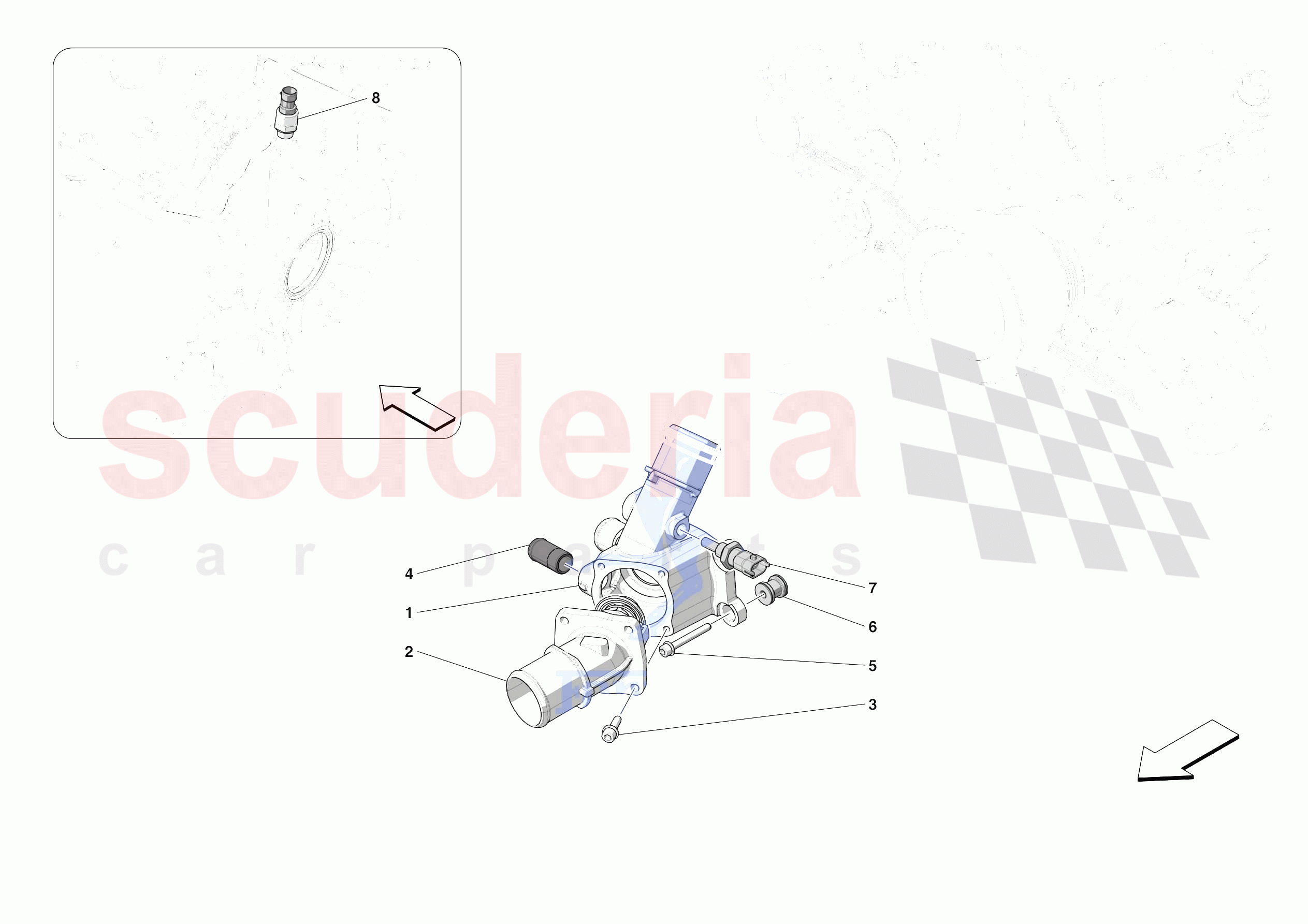 ENGINE TEMPERATURE AND PRESSURE REGULATORS of Ferrari Ferrari 812 Competizione A USA