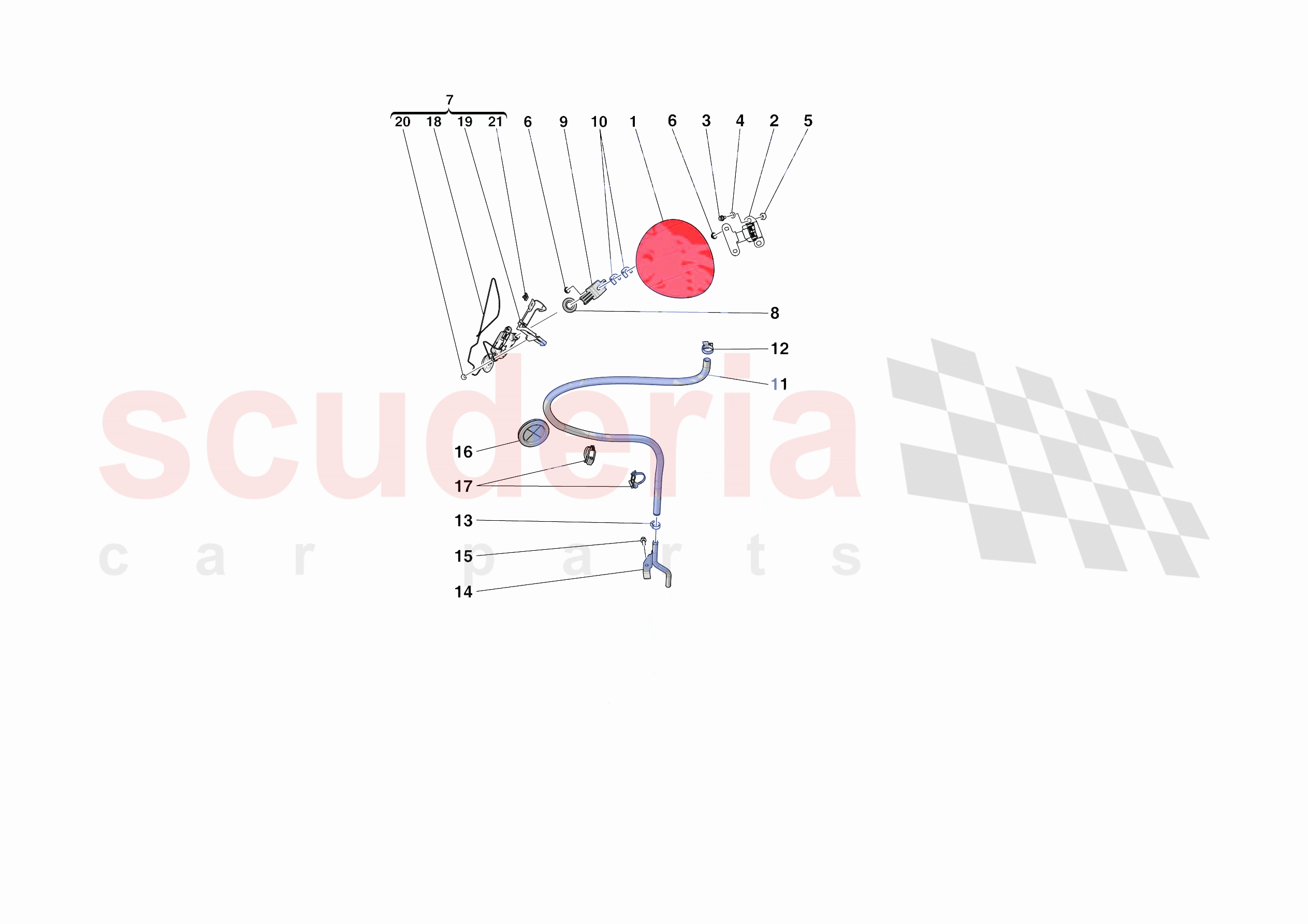 FUEL FILLER SEAT of Ferrari Ferrari 812 Competizione A USA