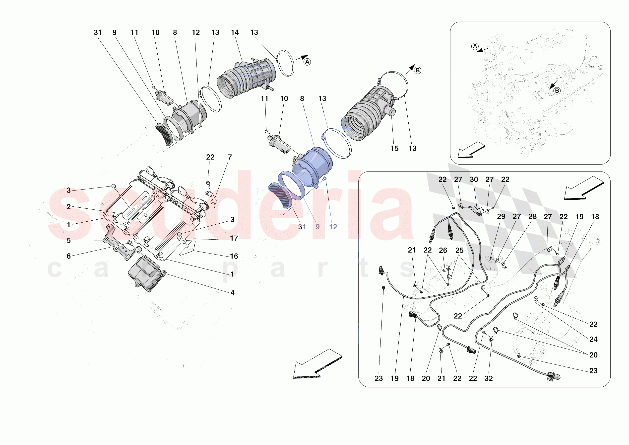ENGINE INJECTION CONTROL of Ferrari Ferrari 812 Competizione Europe RH