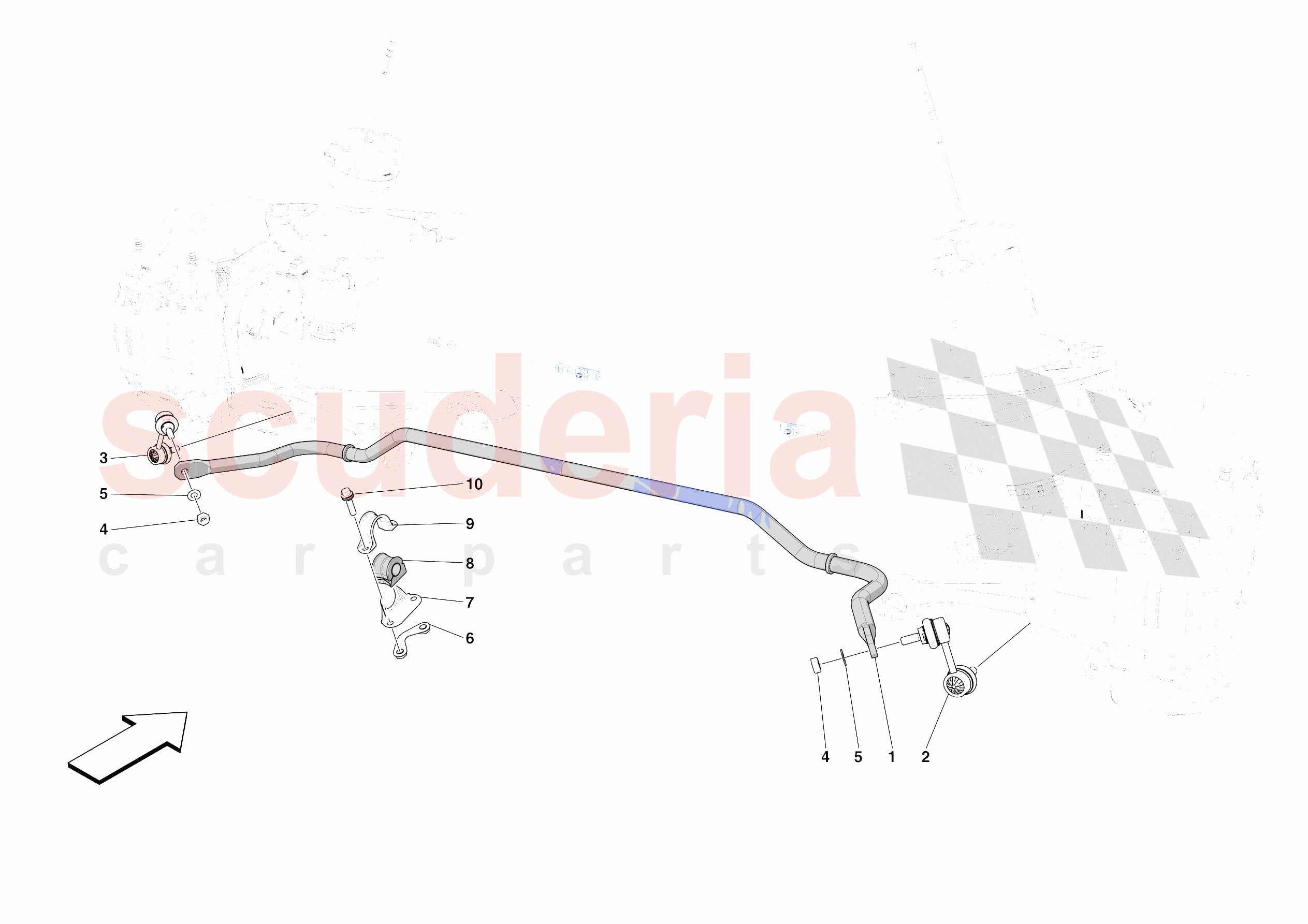 FRONT TORSION BAR of Ferrari Ferrari 812 Competizione Europe RH