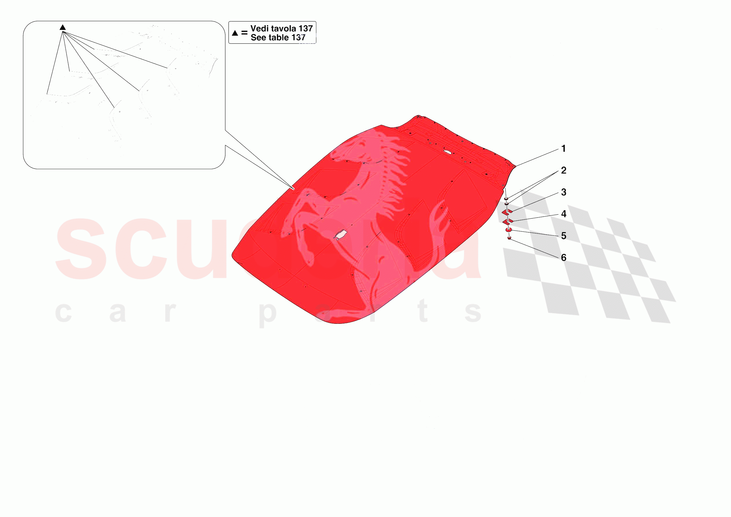 REAR LID SUBSTRUCTURE of Ferrari Ferrari 812 Competizione Europe RH