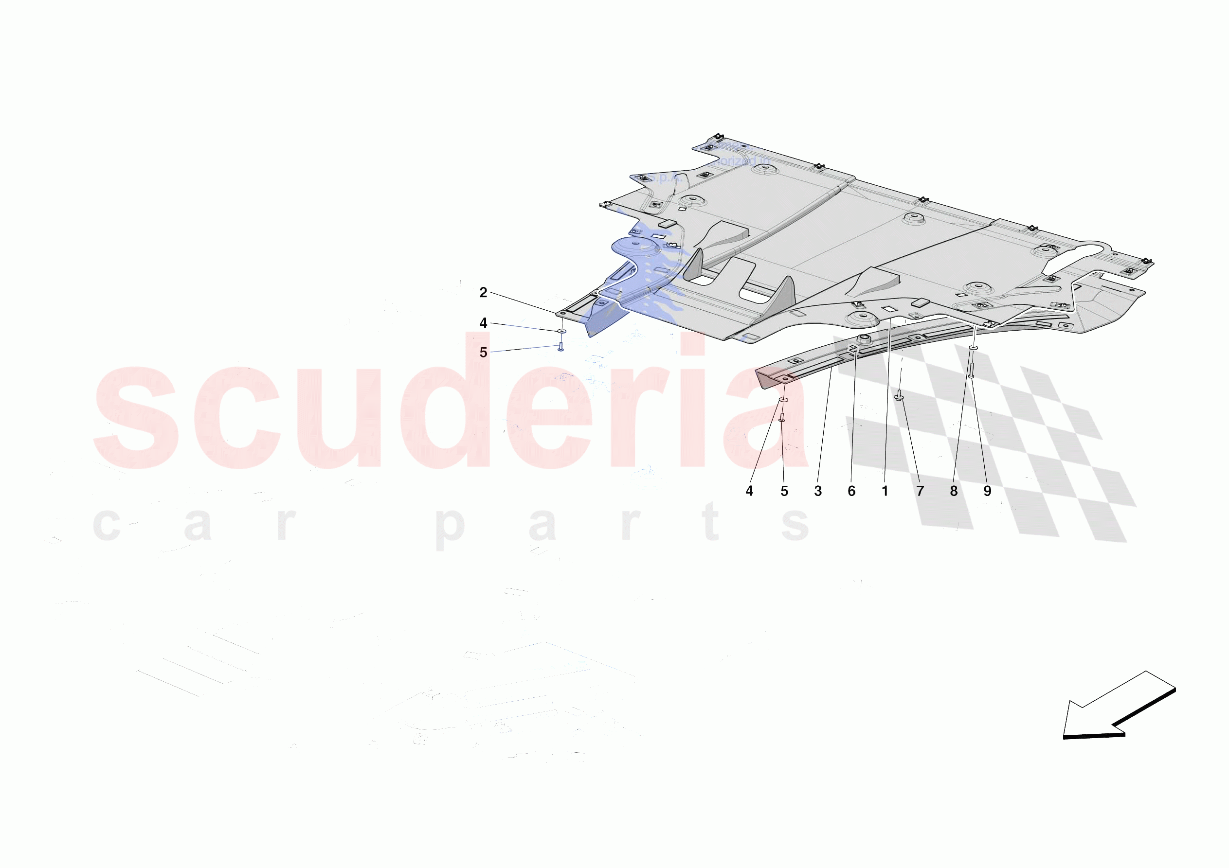 REAR SHIELDS of Ferrari Ferrari 812 Competizione Europe RH